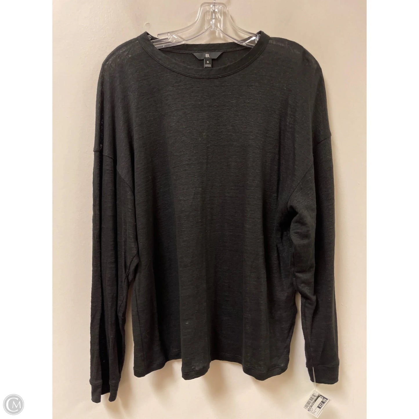 Top Long Sleeve By Banana Republic In Black, Size: S