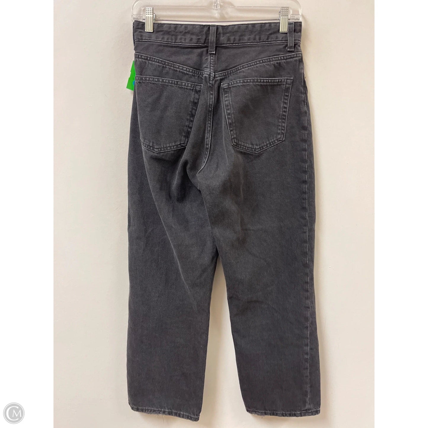Jeans Straight By H&m In Grey Denim, Size: 6