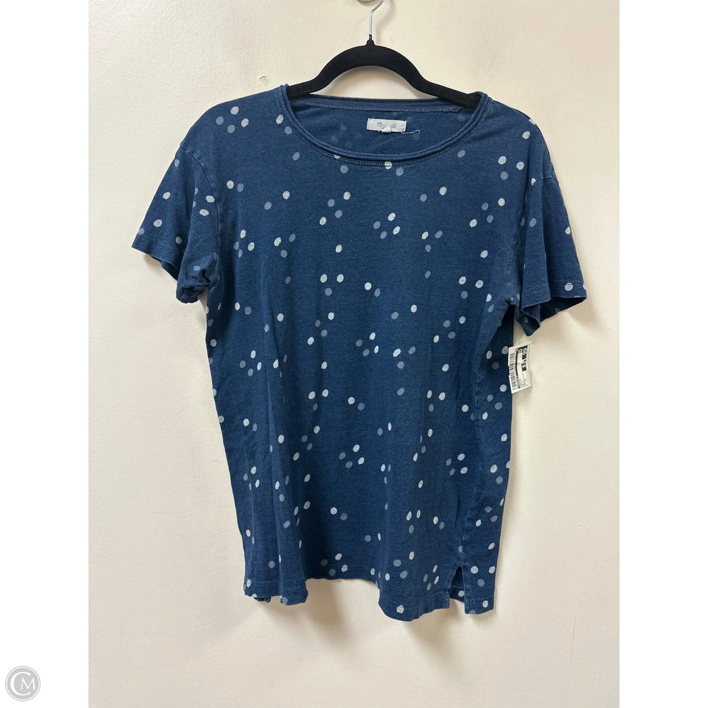 Top Short Sleeve By Madewell In Blue, Size: S