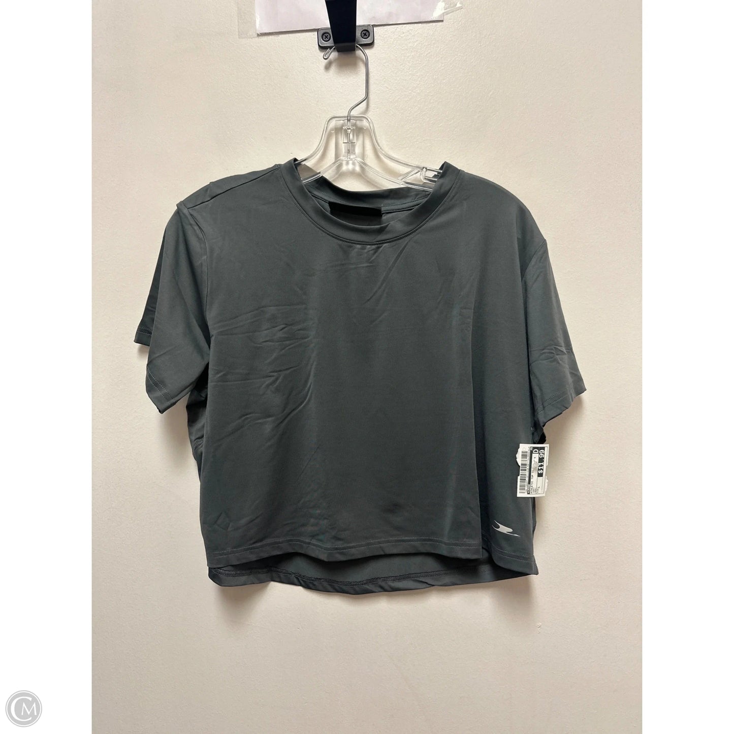 Athletic Top Short Sleeve By Crane In Grey, Size: L