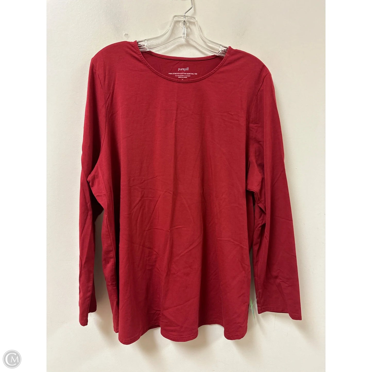 Top Long Sleeve By Pure Jill In Red, Size: Xl