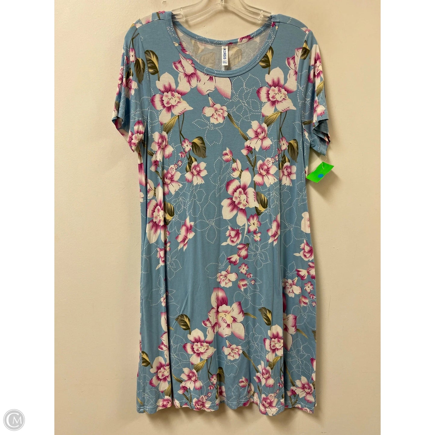 Dress Casual Short By Clothes Mentor In Blue & White, Size: Xl