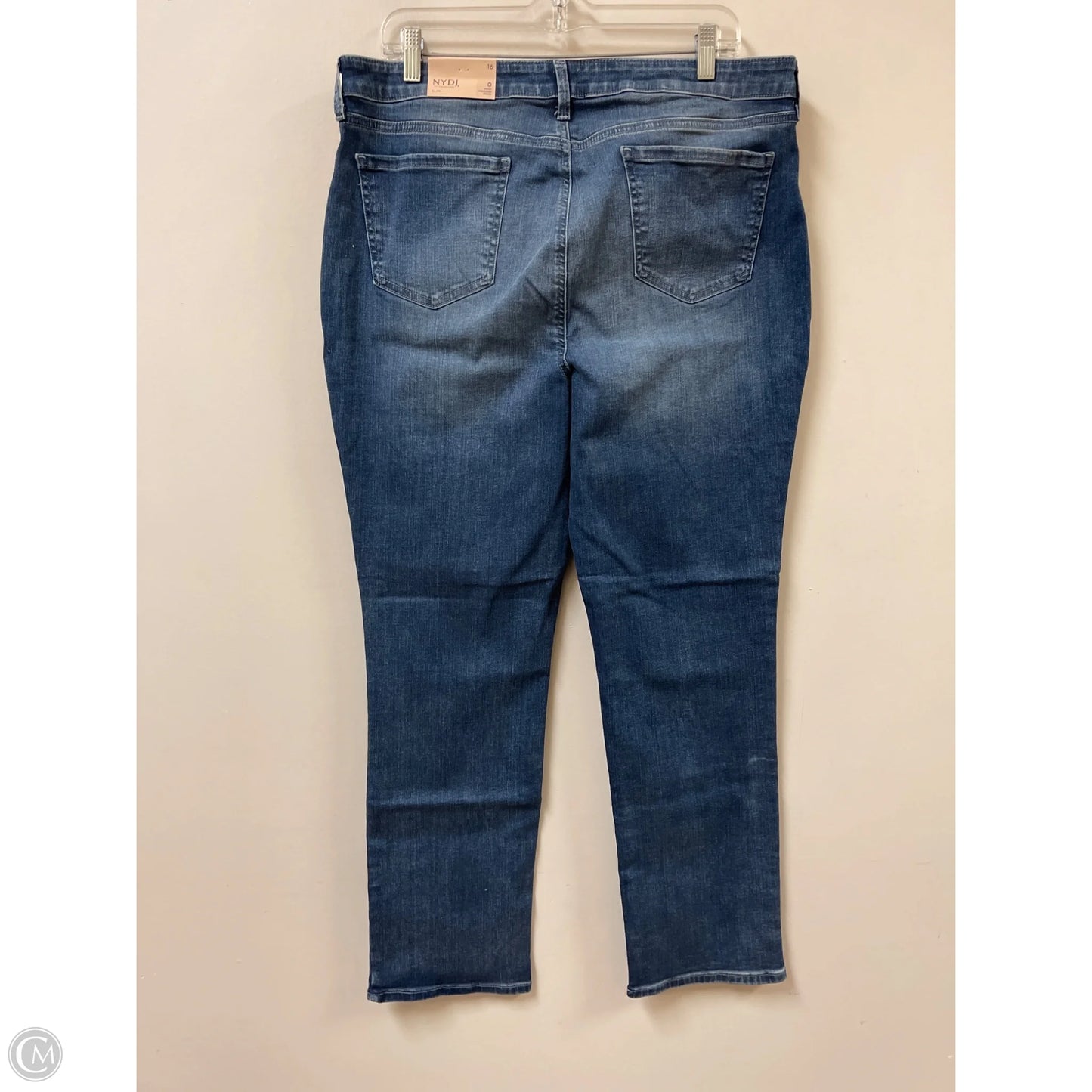 Jeans Straight By Not Your Daughters Jeans In Blue Denim, Size: 16