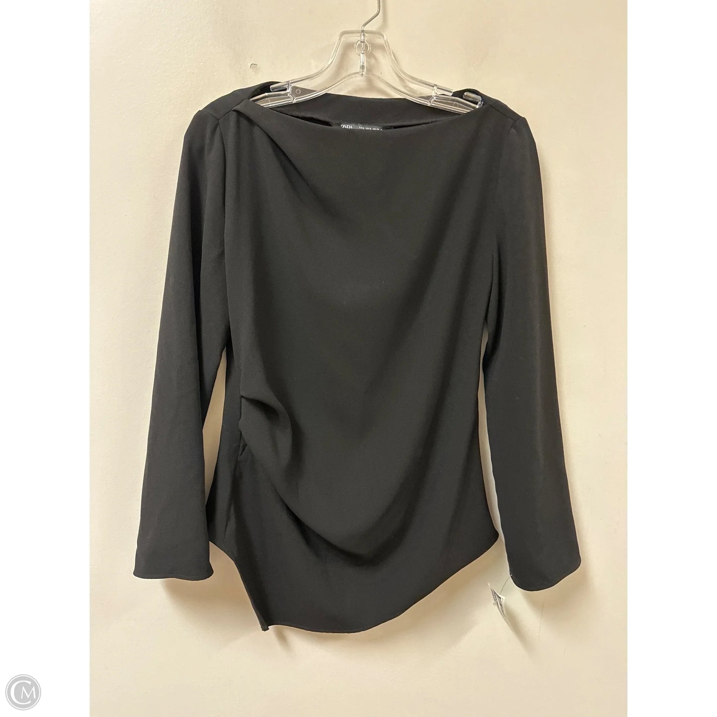 Top Long Sleeve By Zara In Black, Size: S