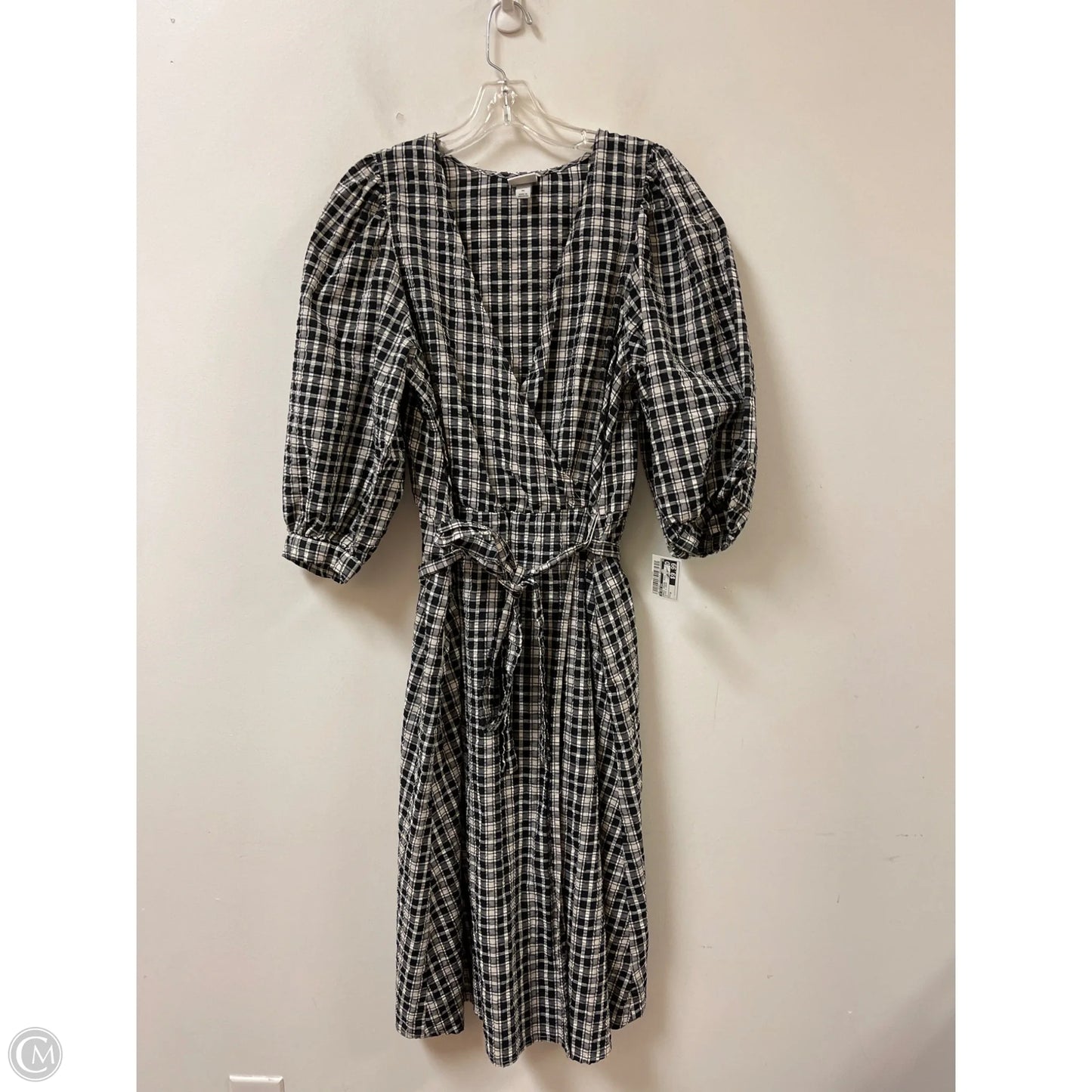 Dress Casual Midi By A New Day In Black & Cream, Size: M