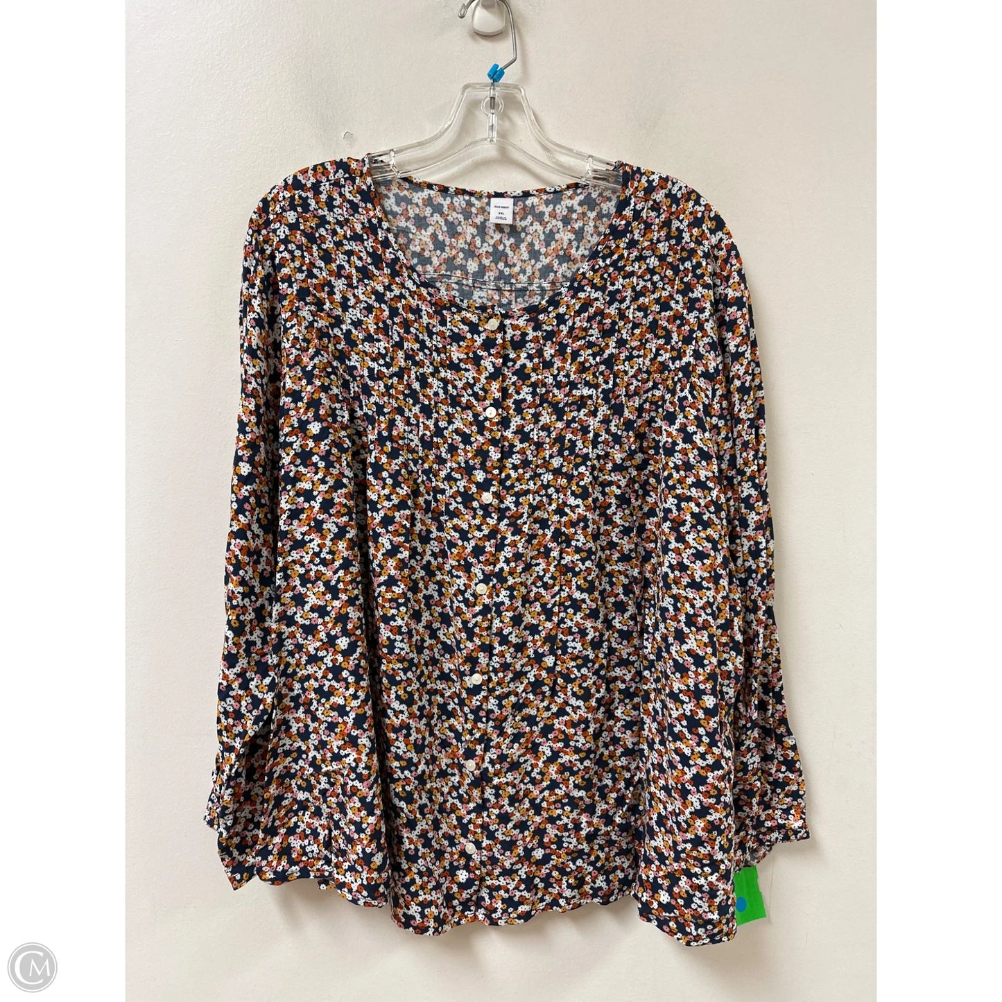 Blouse Long Sleeve By Old Navy In Floral Print, Size: 1x