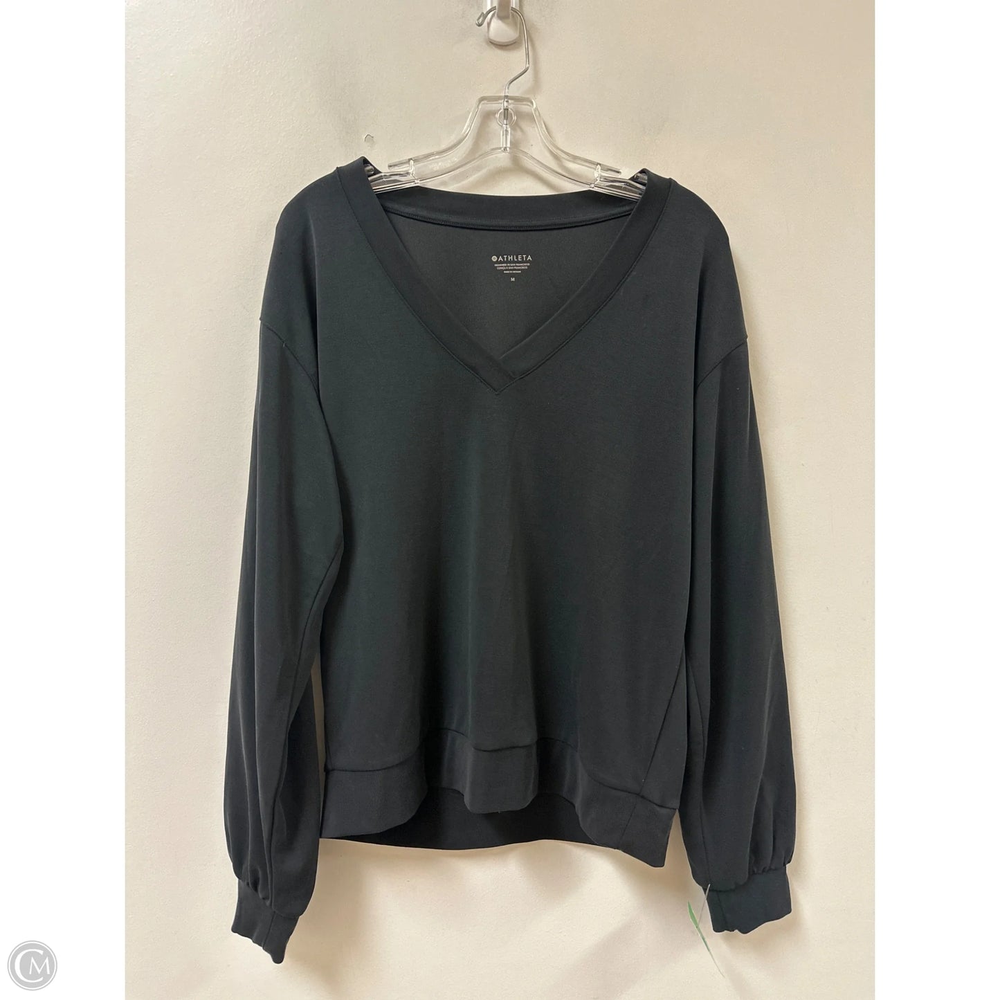 Athletic Sweatshirt Crewneck By Athleta In Black, Size: M