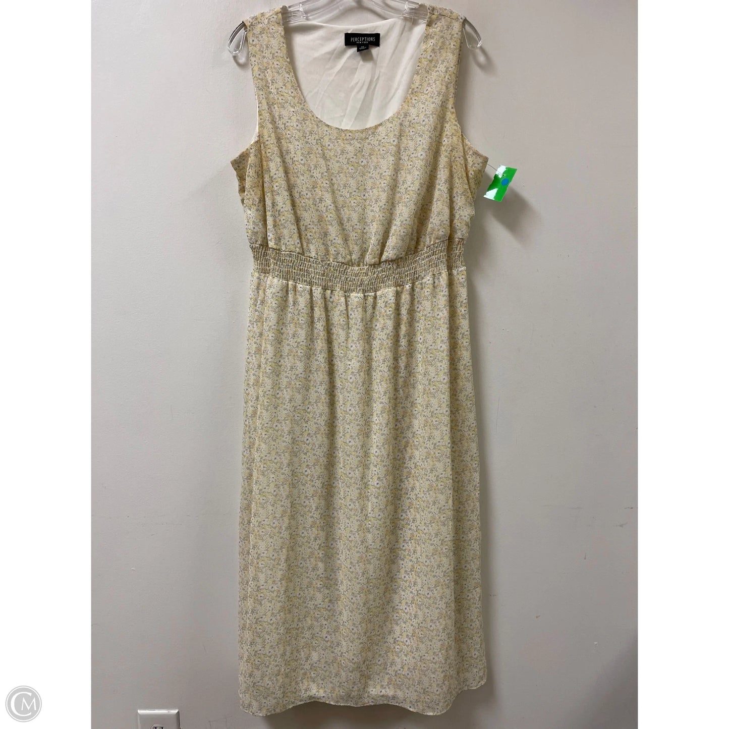 Dress Casual Midi By Perceptions In Yellow, Size: Xl