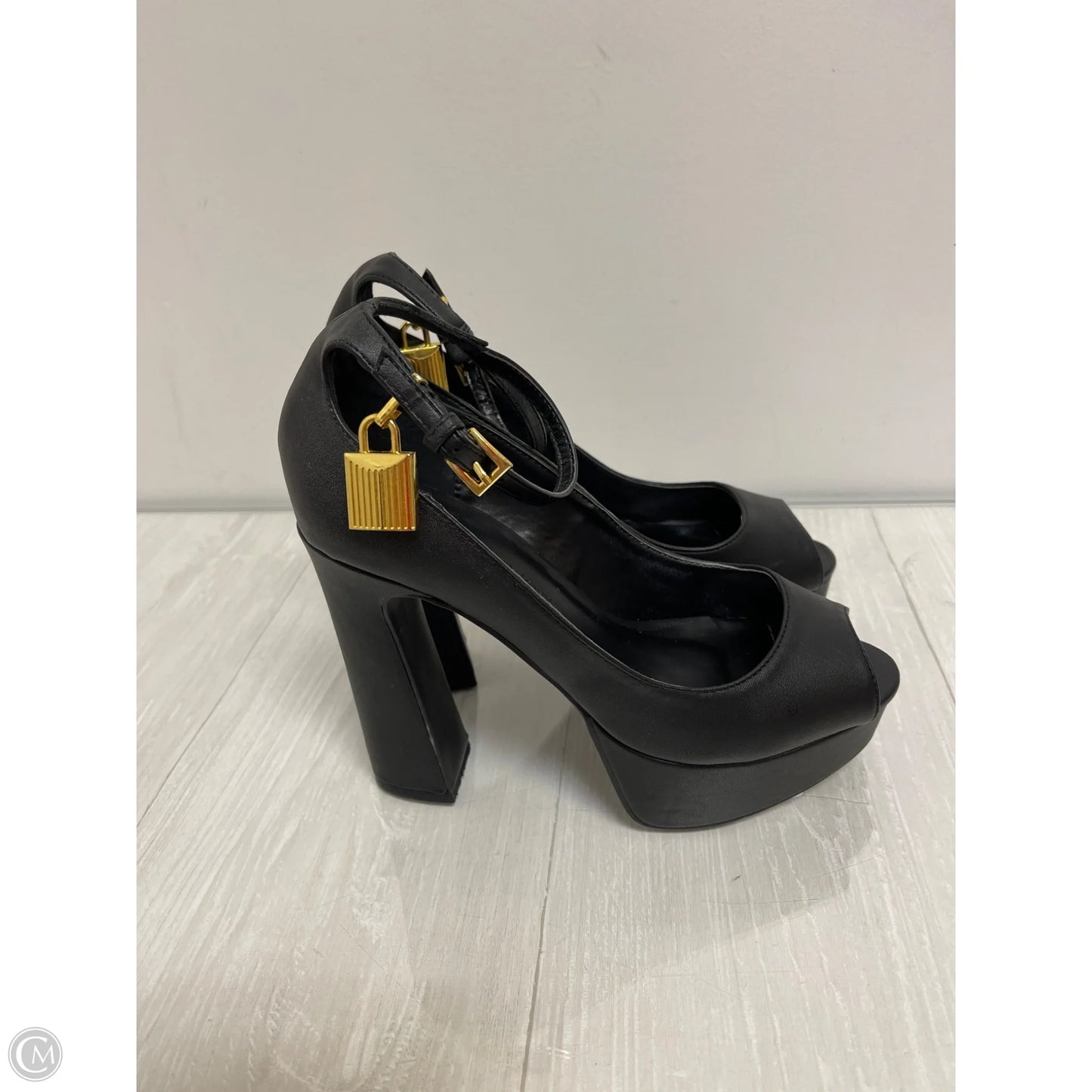 Shoes Heels Block By Wild Diva In Black, Size: 7.5