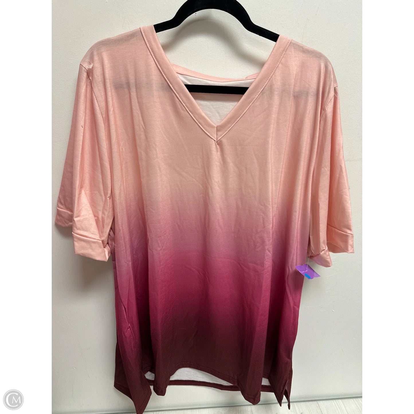 Top Short Sleeve By Clothes Mentor In Ombre Print, Size: 3x