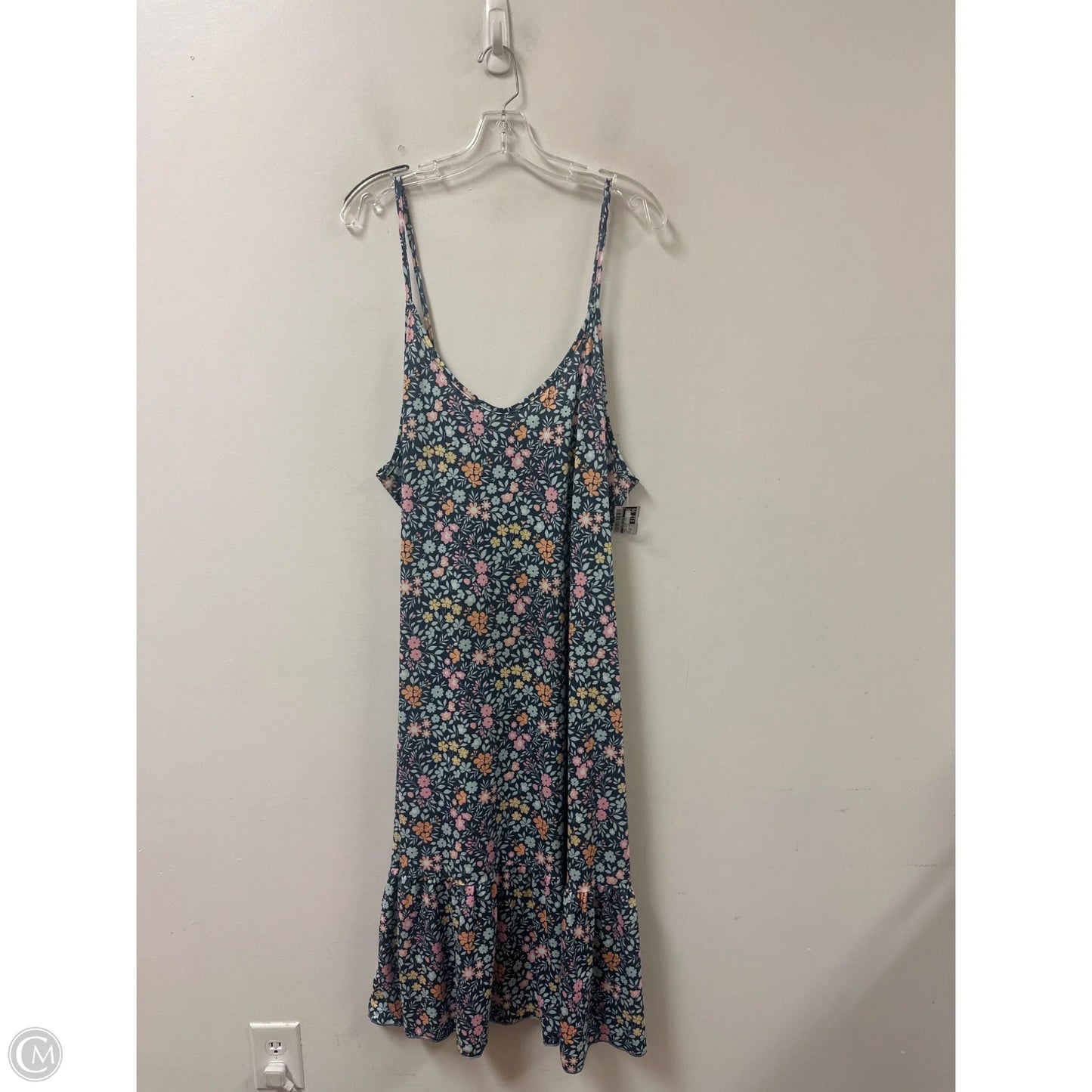 Dress Casual Midi By Clothes Mentor In Floral Print, Size: 2x