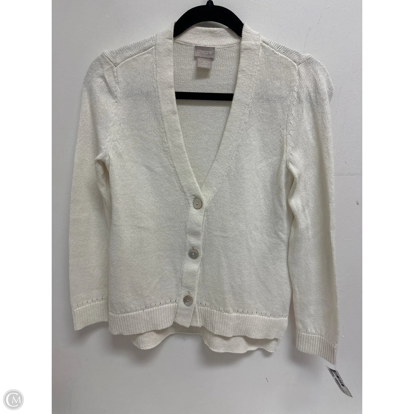 Sweater Cardigan By Chicos In Cream, Size: S
