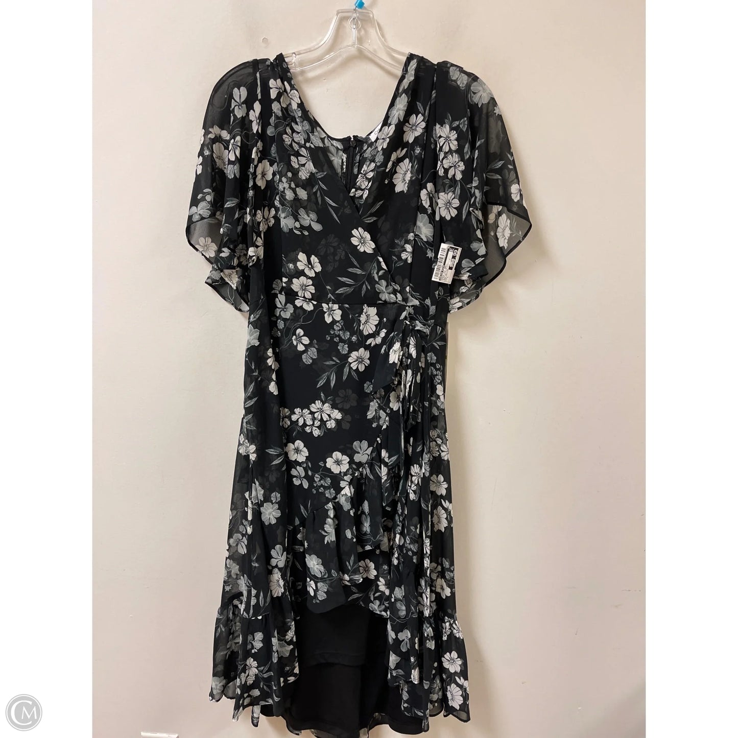 Dress Set 2pc By Calvin Klein In Black & White, Size: L