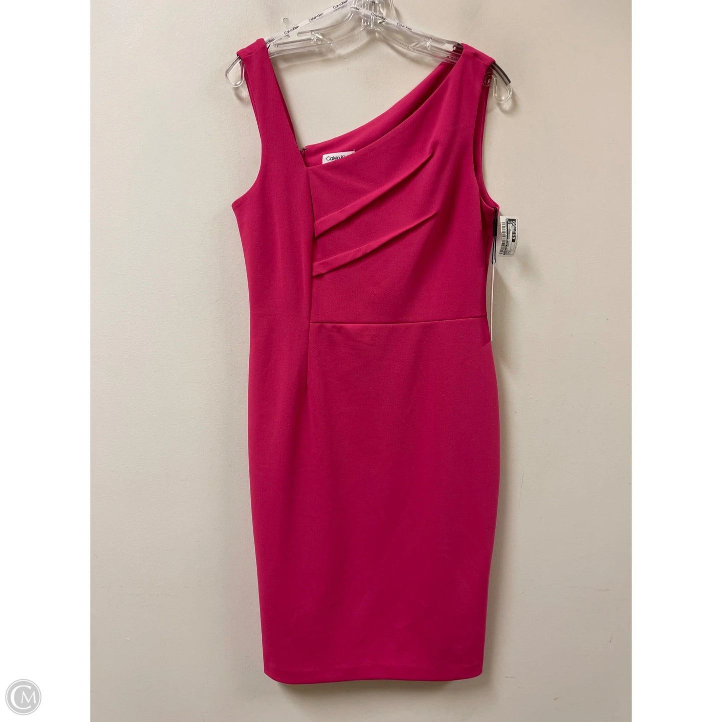 Dress Casual Short By Calvin Klein In Pink, Size: M