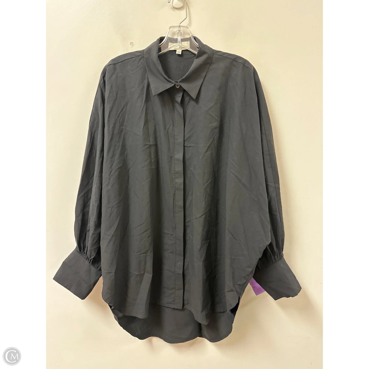 Tunic Long Sleeve By Pinch In Black, Size: L