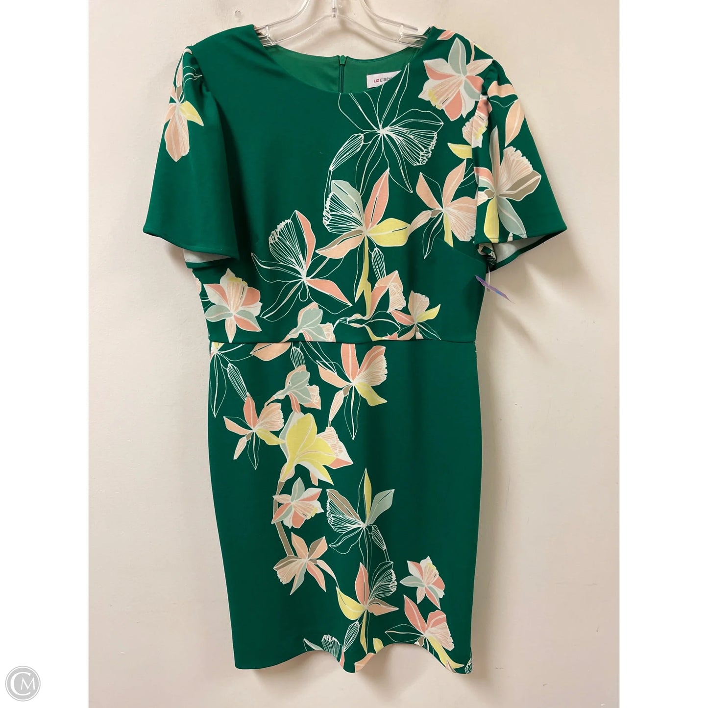 Dress Casual Midi By Liz Claiborne In Green, Size: L