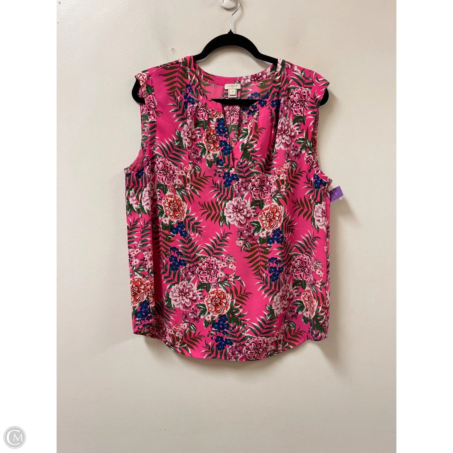 Top Sleeveless By J. Crew In Pink, Size: L