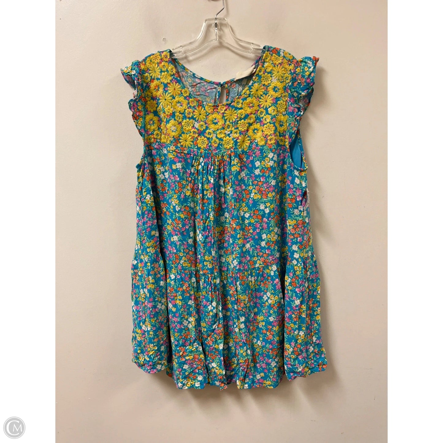 Dress Casual Short By Savanna Jane In Floral Print, Size: 1x