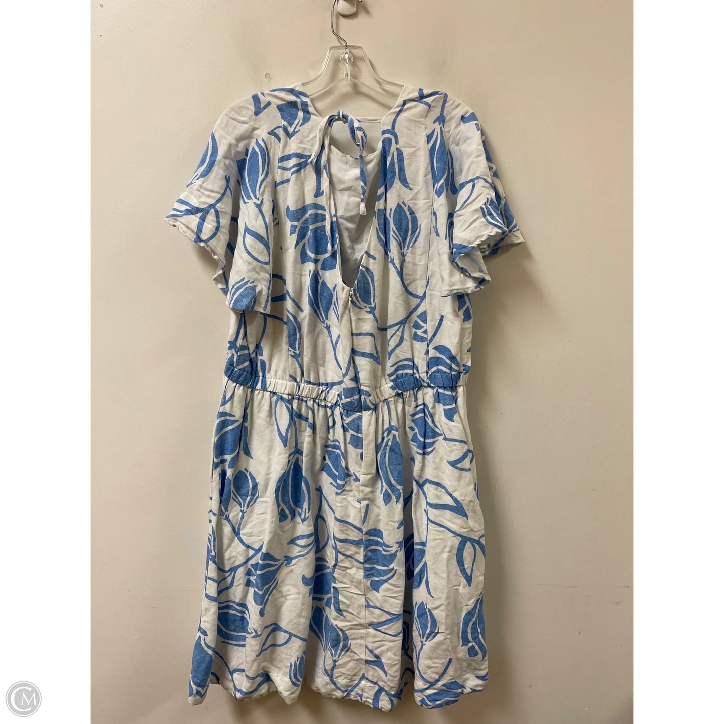 Dress Casual Short By Lane Bryant In Blue & White, Size: 2x