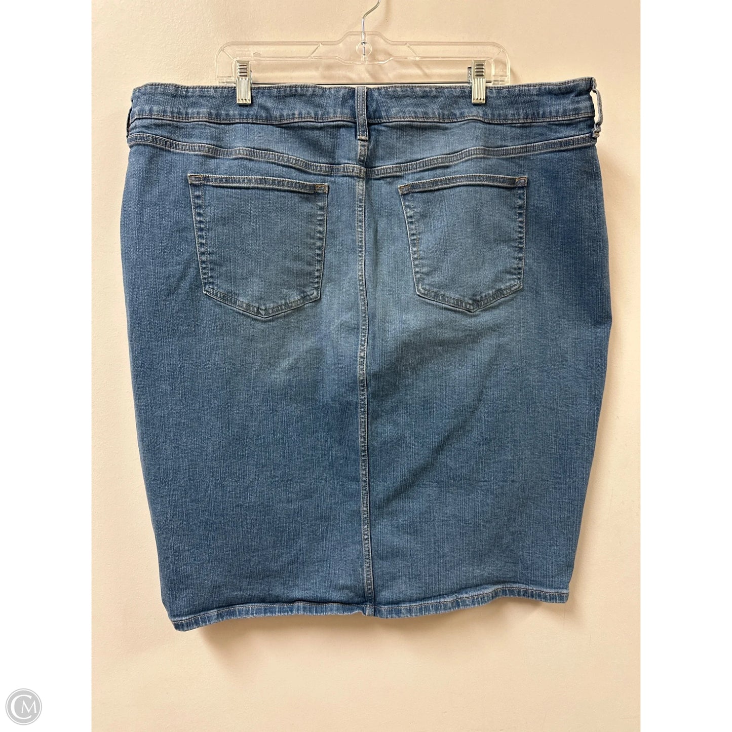 Skirt Midi By Torrid In Blue Denim, Size: 22