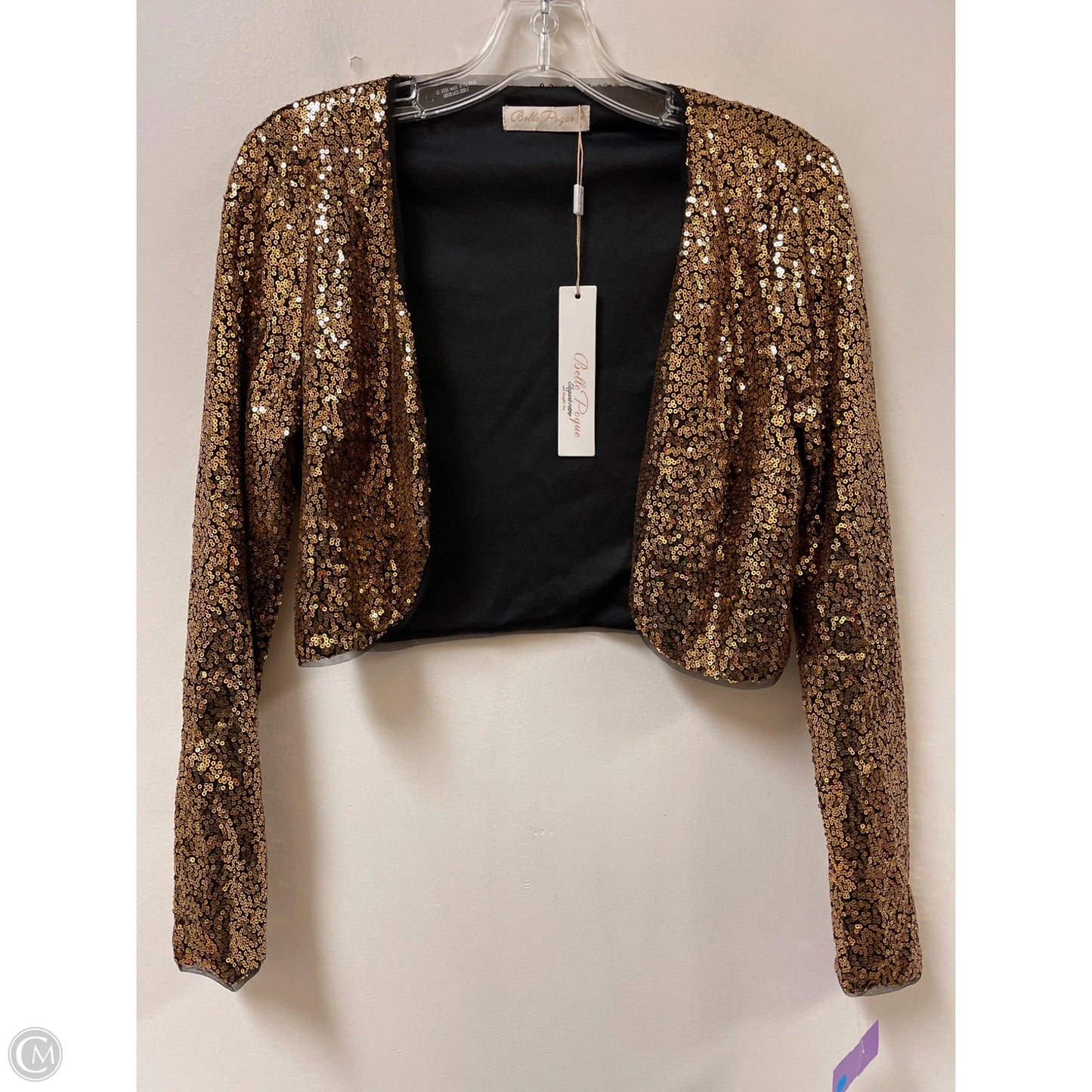 Cardigan By Clothes Mentor In Gold, Size: S