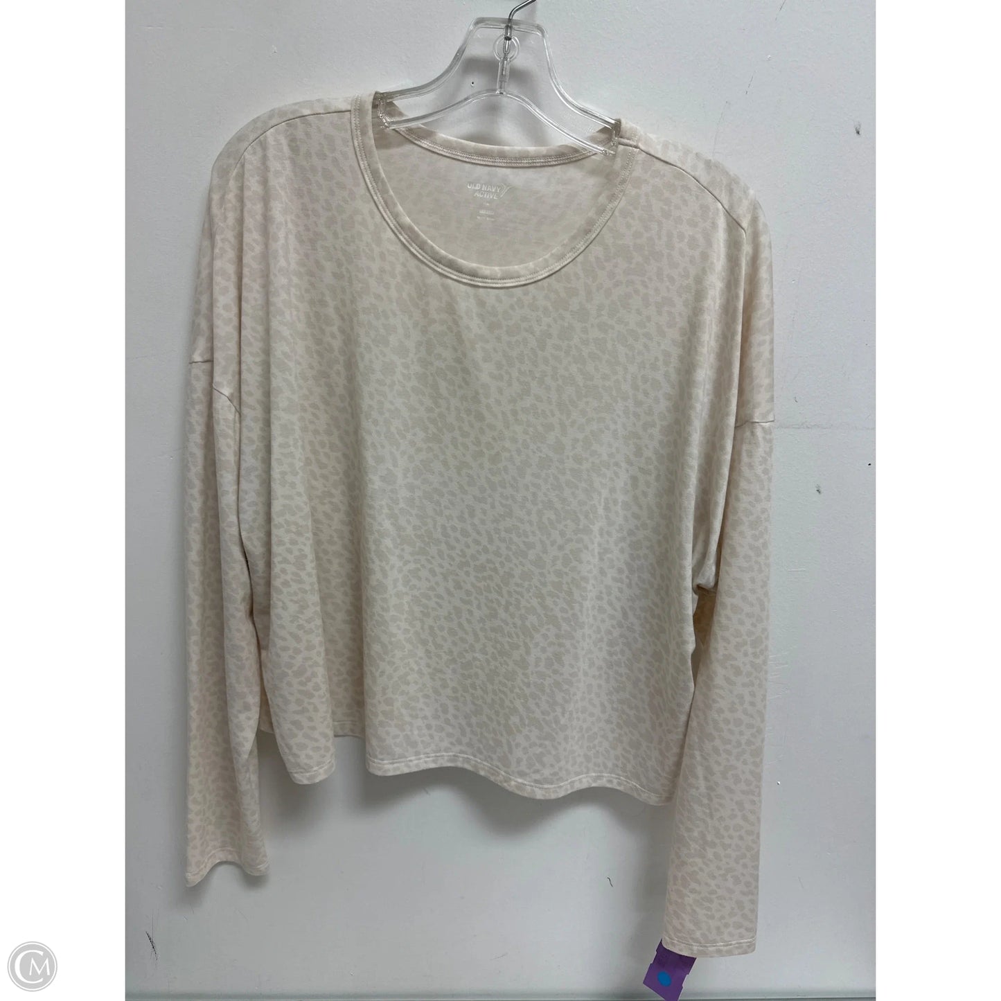 Athletic Top Long Sleeve Crewneck By Old Navy In Animal Print, Size: L