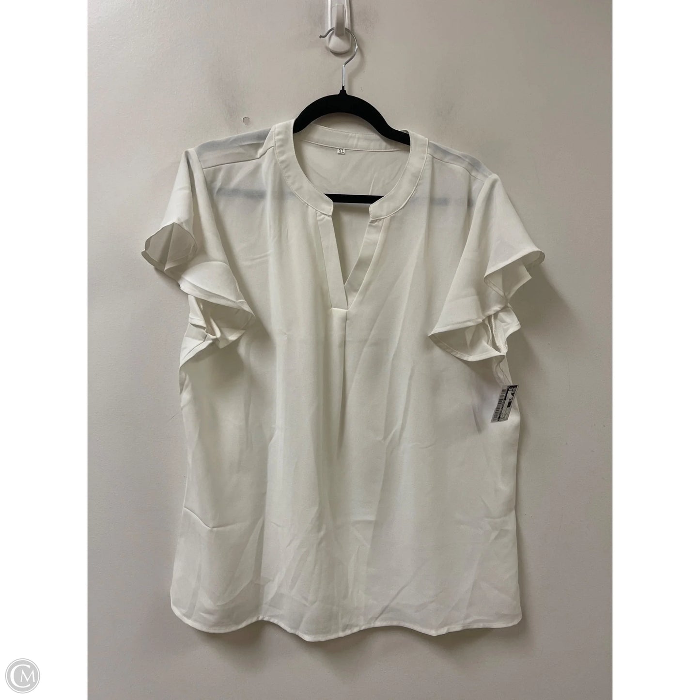 Top Short Sleeve By Clothes Mentor In White, Size: Xl