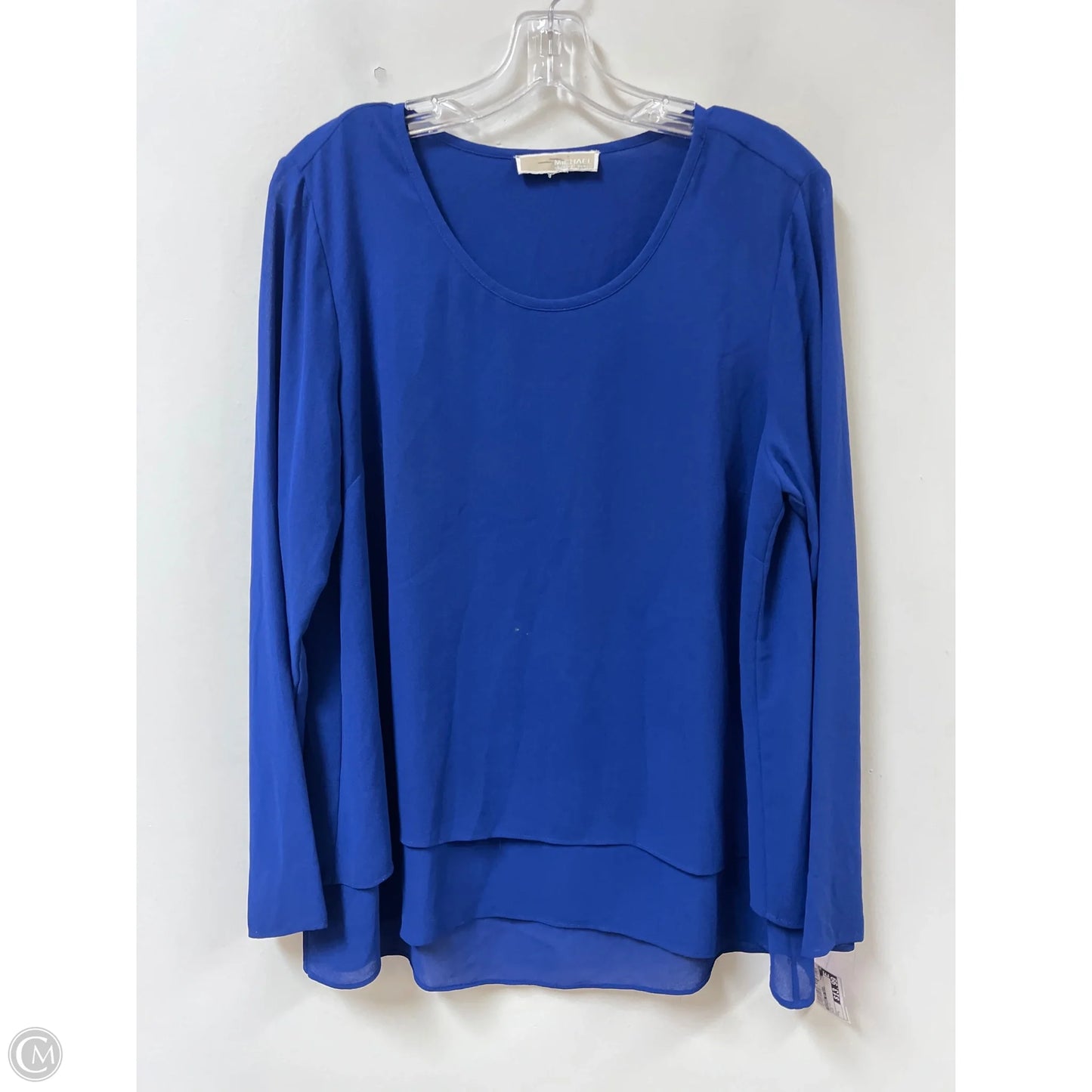 Top Long Sleeve By Michael By Michael Kors In Blue, Size: L