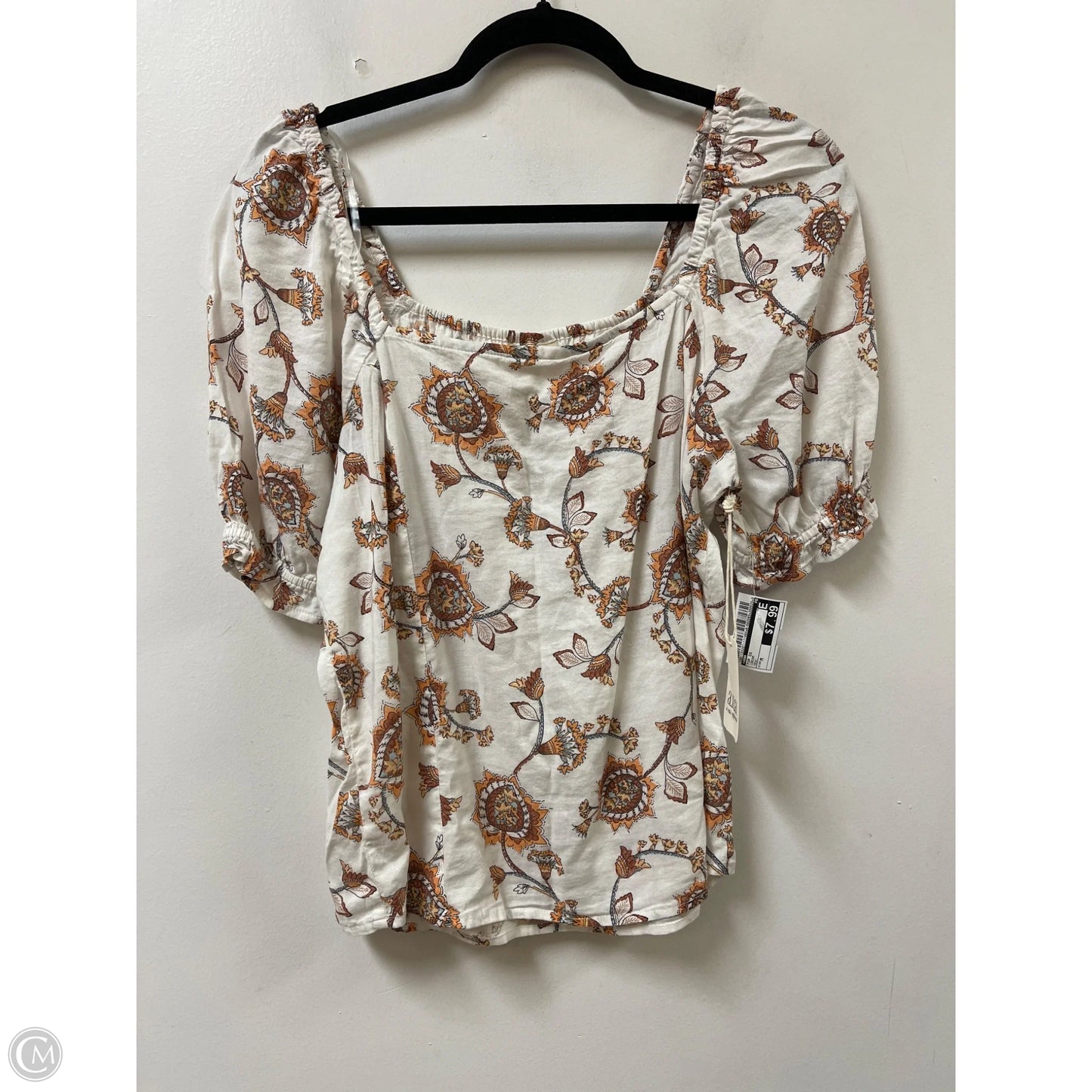 Top Short Sleeve By Ana In Cream, Size: M