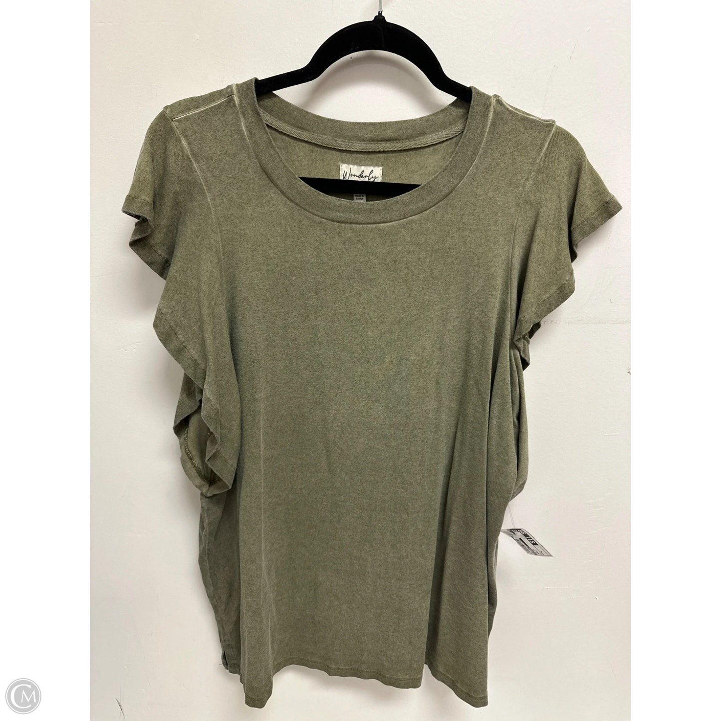Top Short Sleeve By Wonderly In Green, Size: L