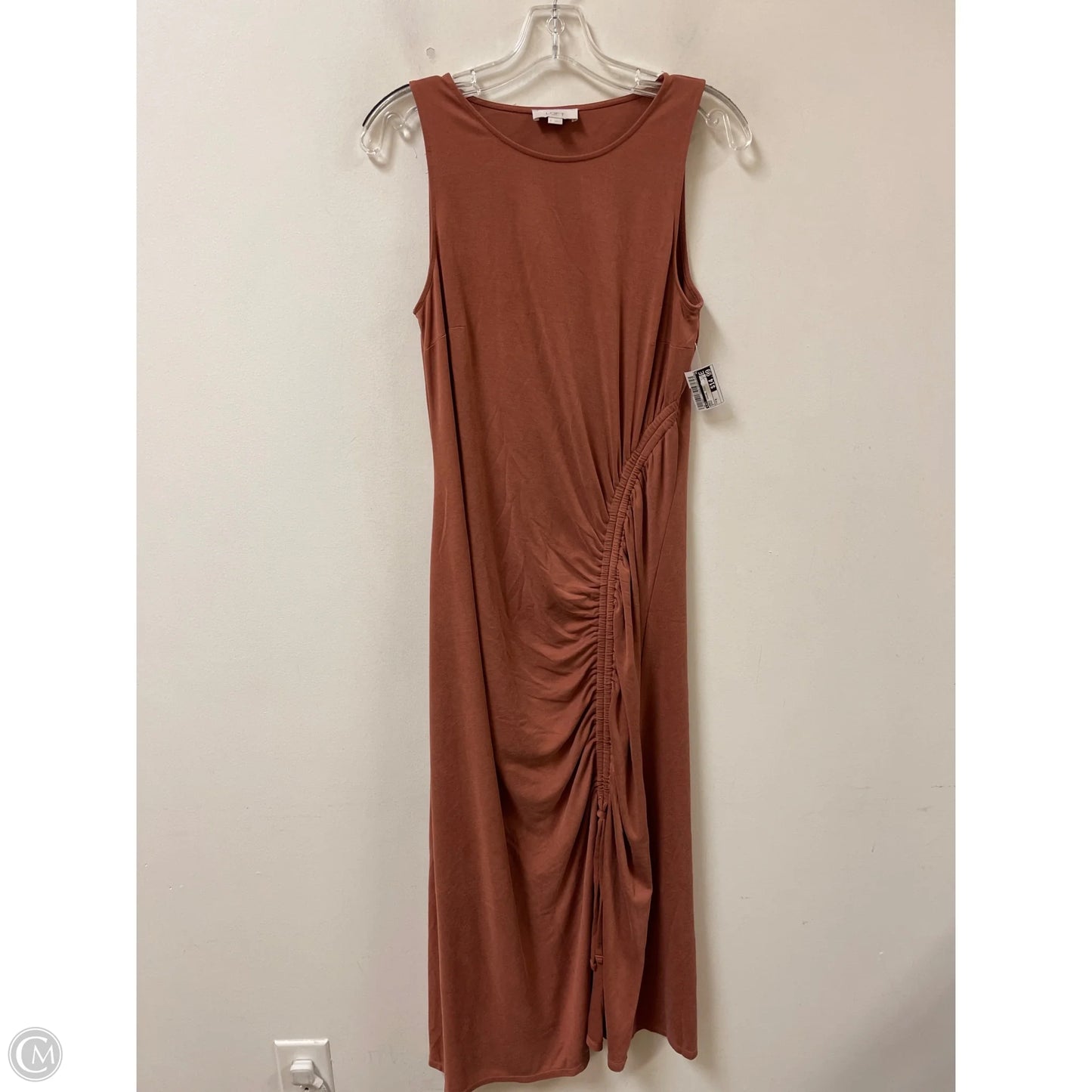 Dress Casual Midi By Loft In Brown, Size: M