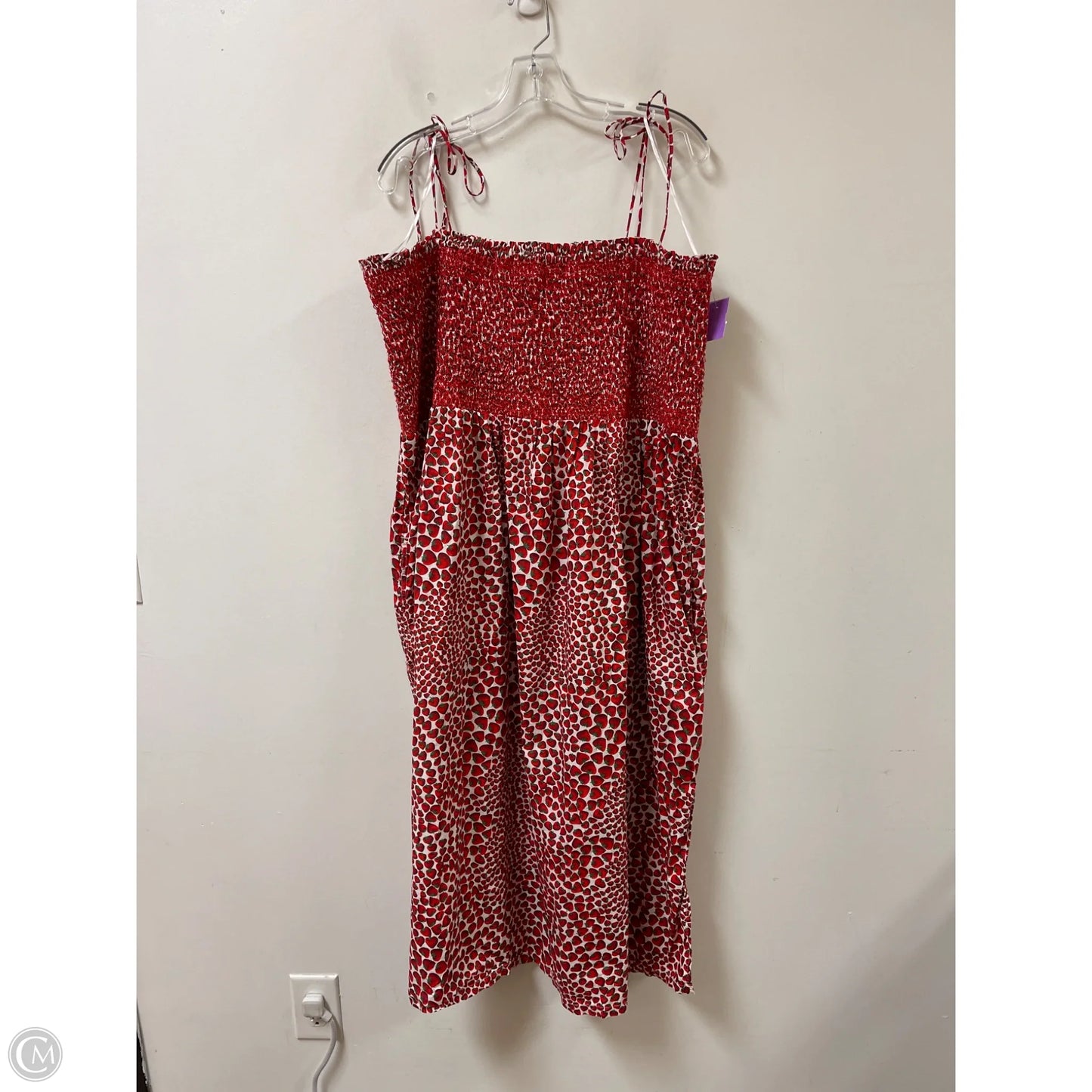Dress Casual Maxi By J. Crew In Red & White, Size: 2x
