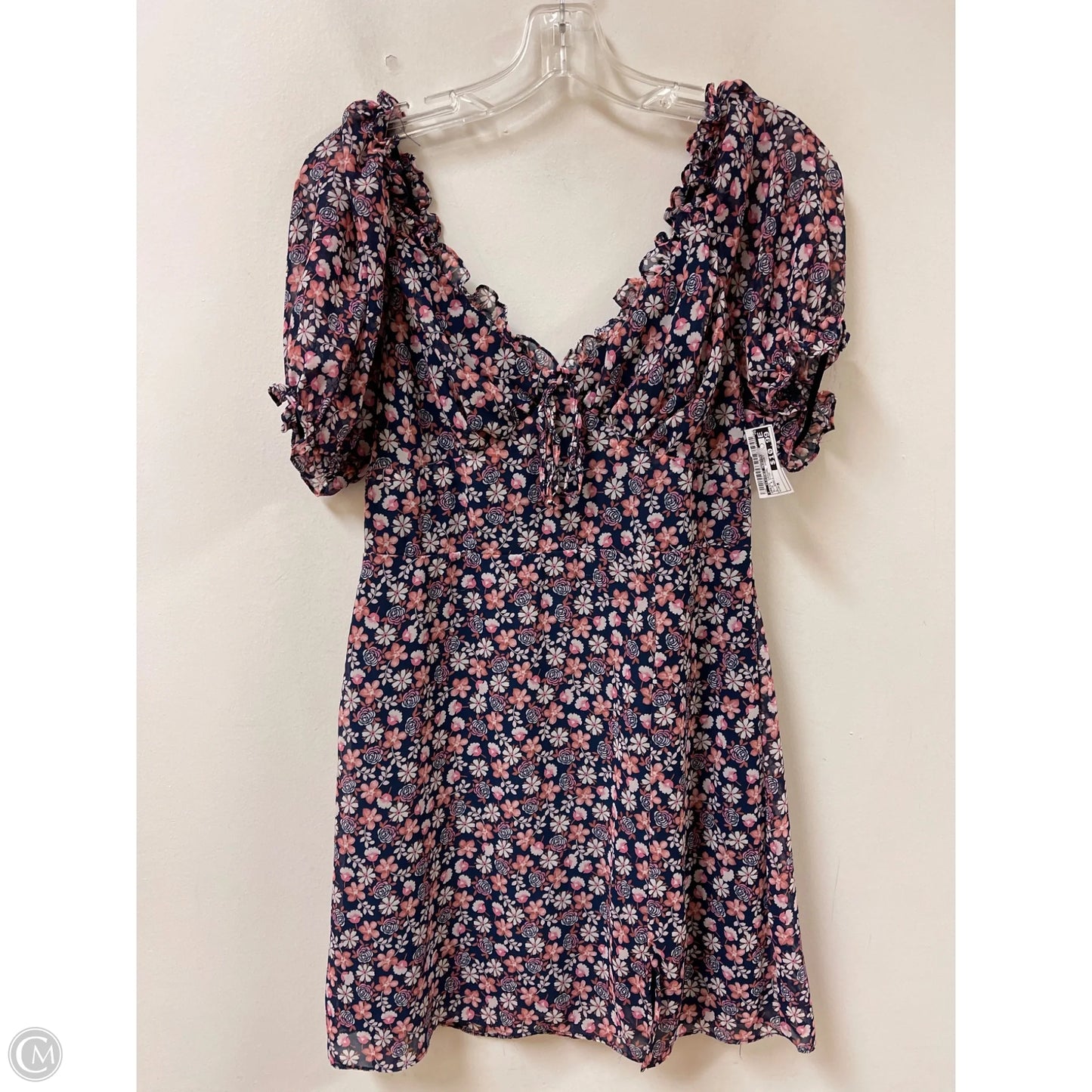 Dress Casual Short By Clothes Mentor In Blue & Pink, Size: M