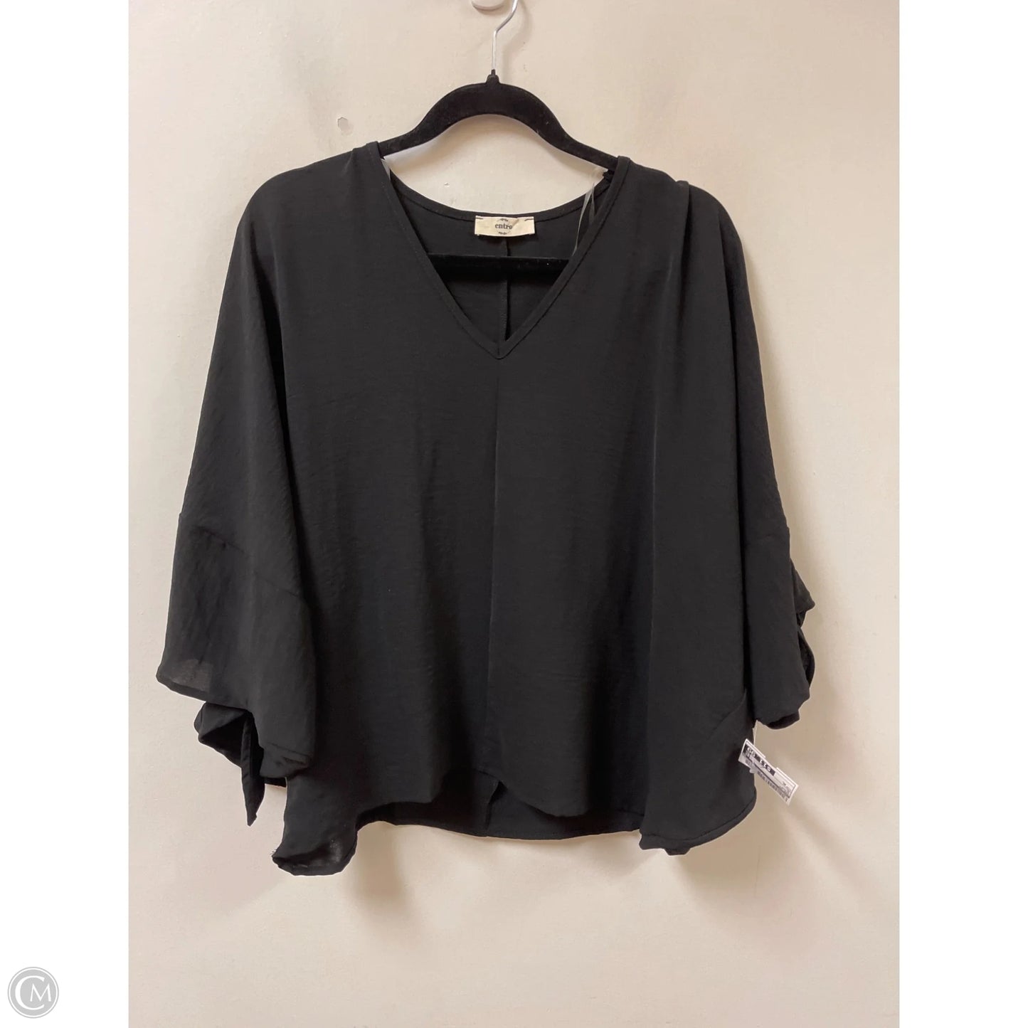 Top Short Sleeve By Entro In Black, Size: Xl