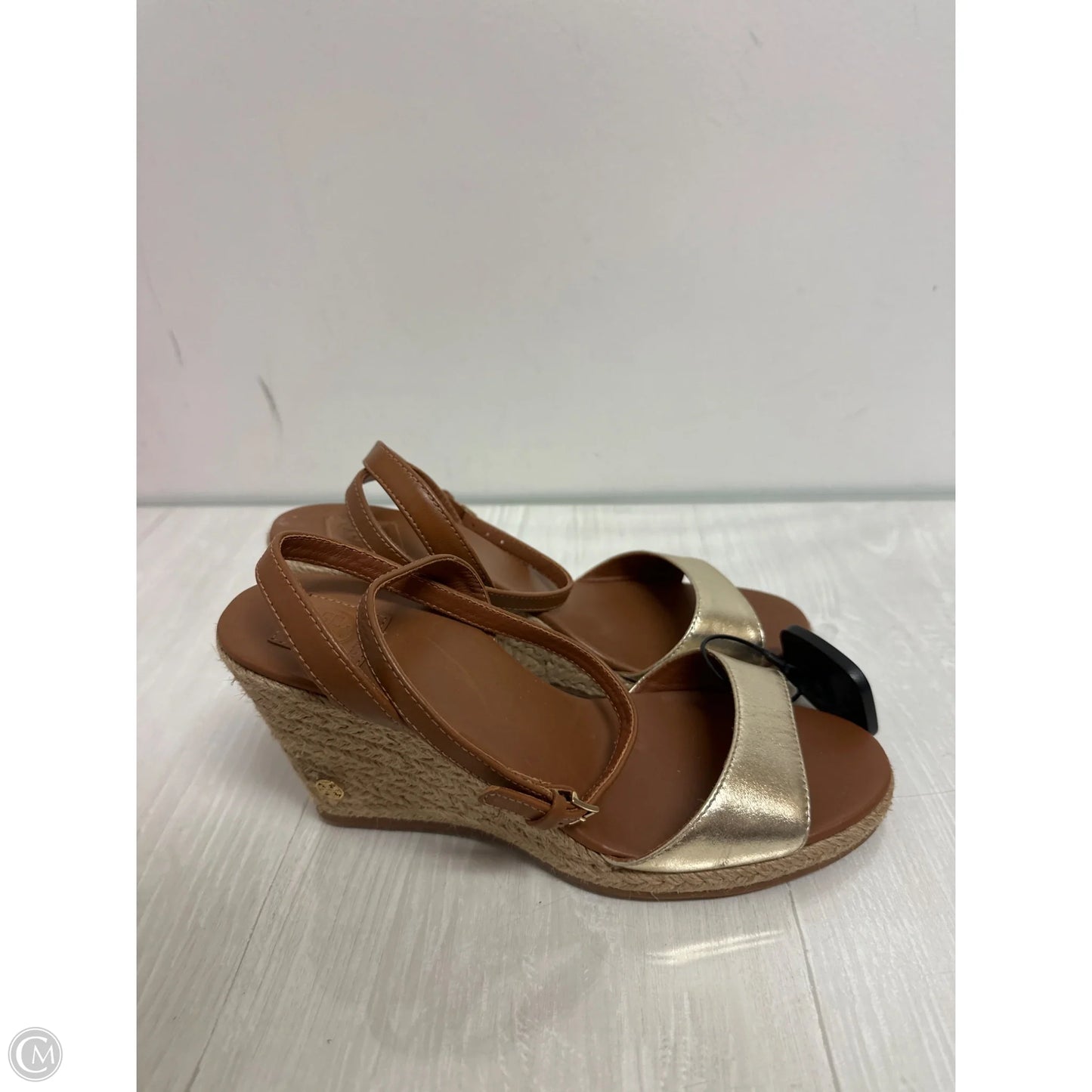 Sandals Designer By Tory Burch In Gold, Size: 7