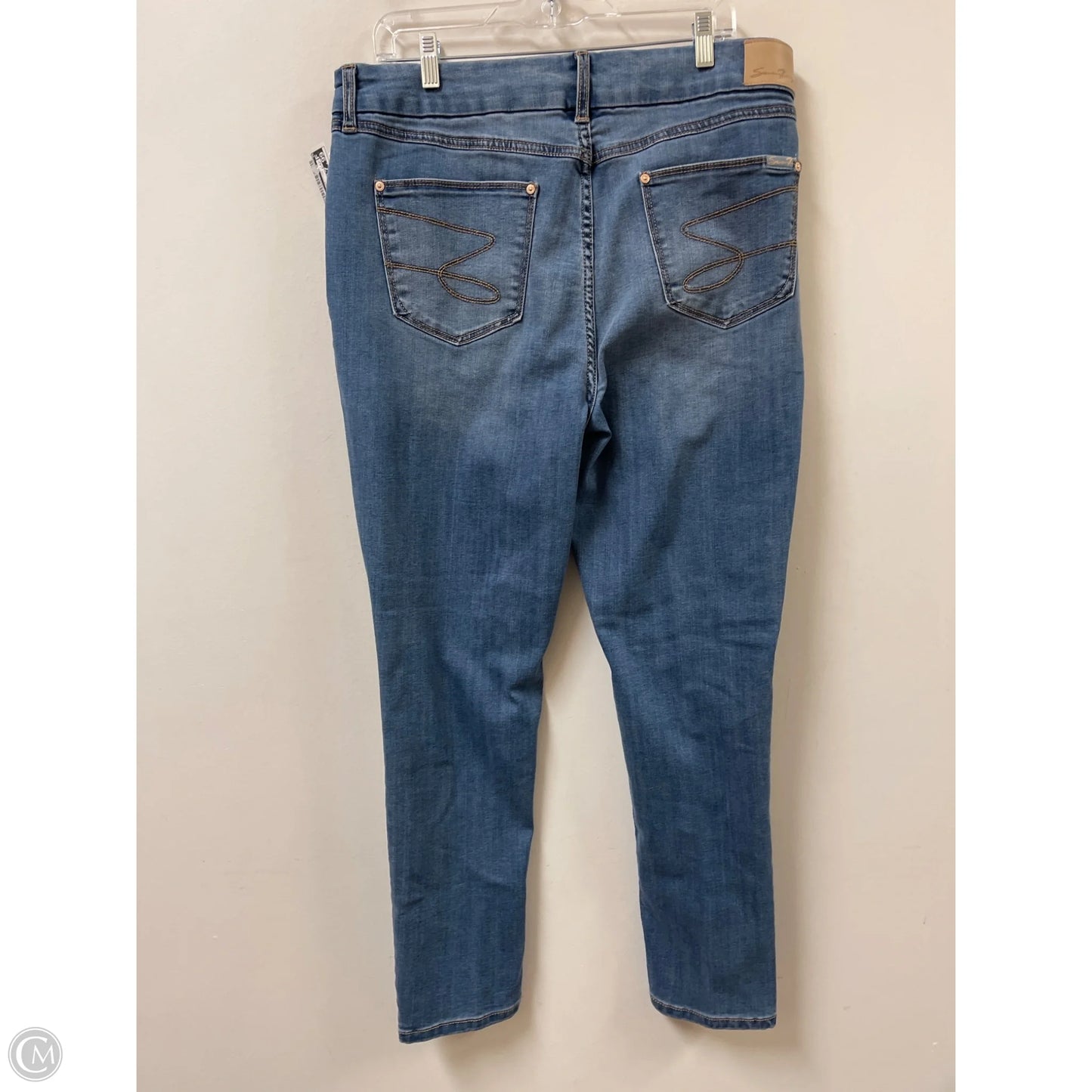 Jeans Straight By Seven 7 In Blue Denim, Size: 16