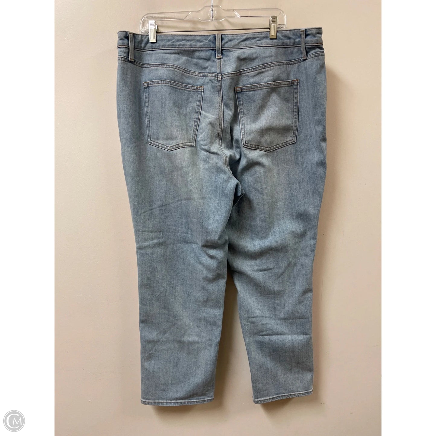 Jeans Straight By Talbots In Blue Denim, Size: 18