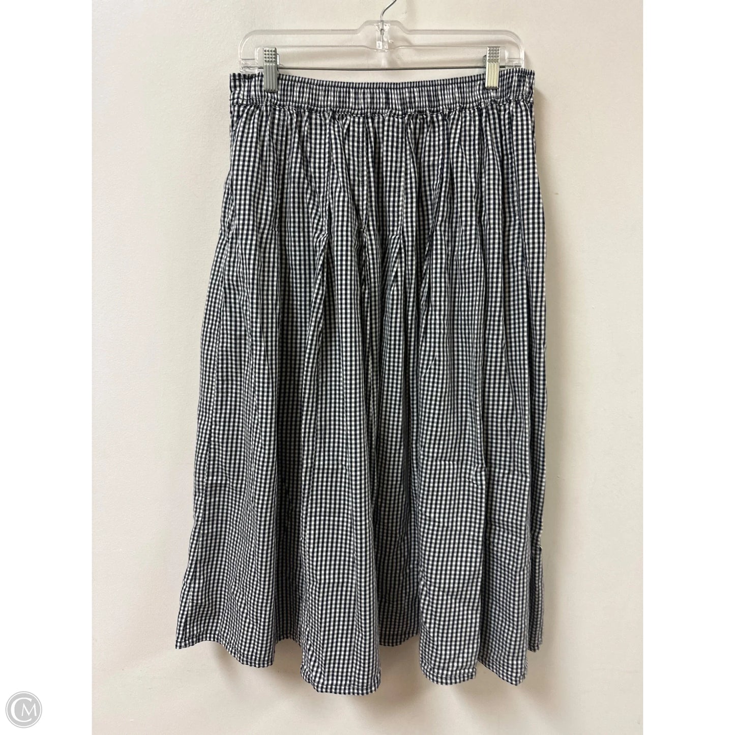 Skirt Midi By Free Assembly In Blue & White, Size: 4