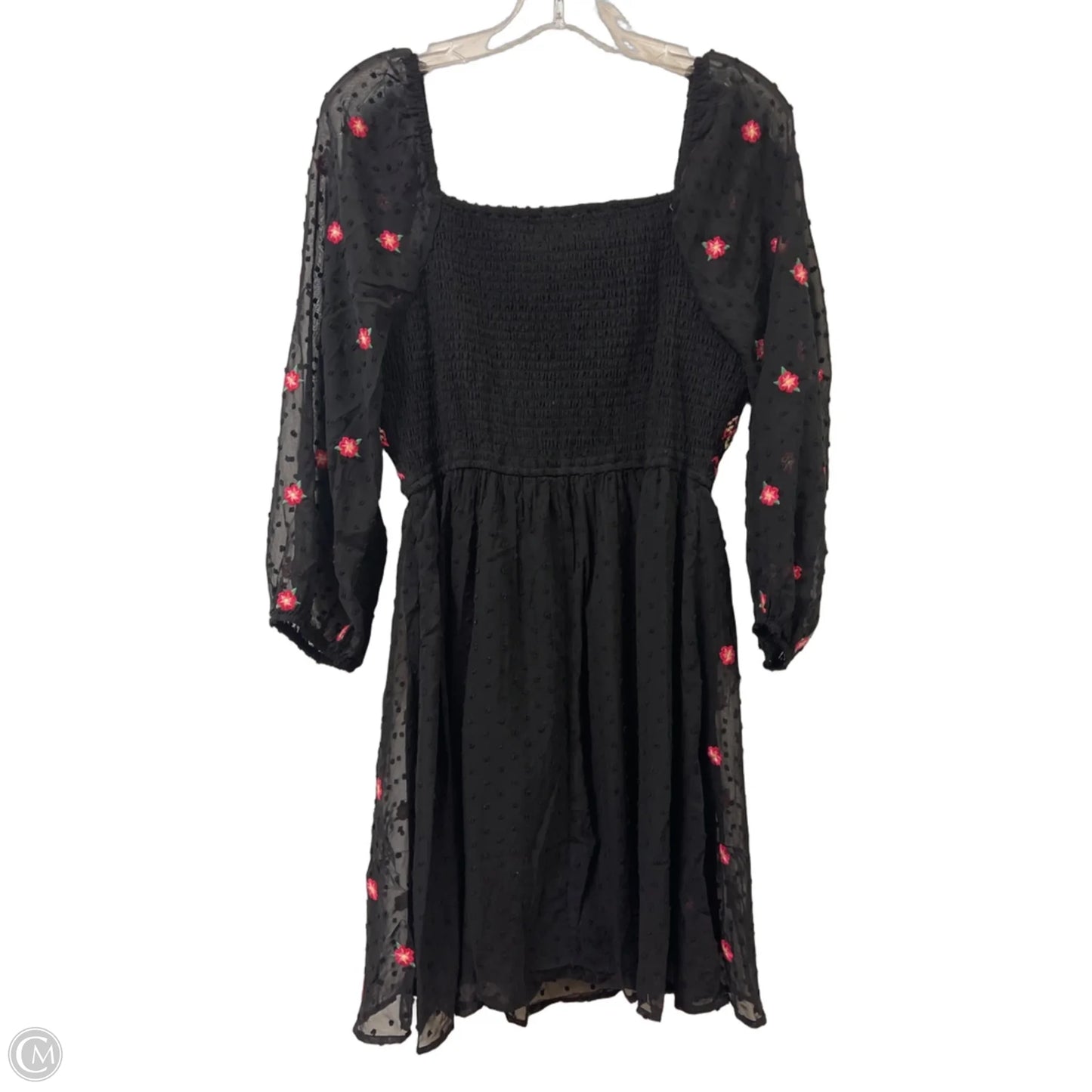 Dress Casual Short By Savanna Jane In Black & Pink, Size: L