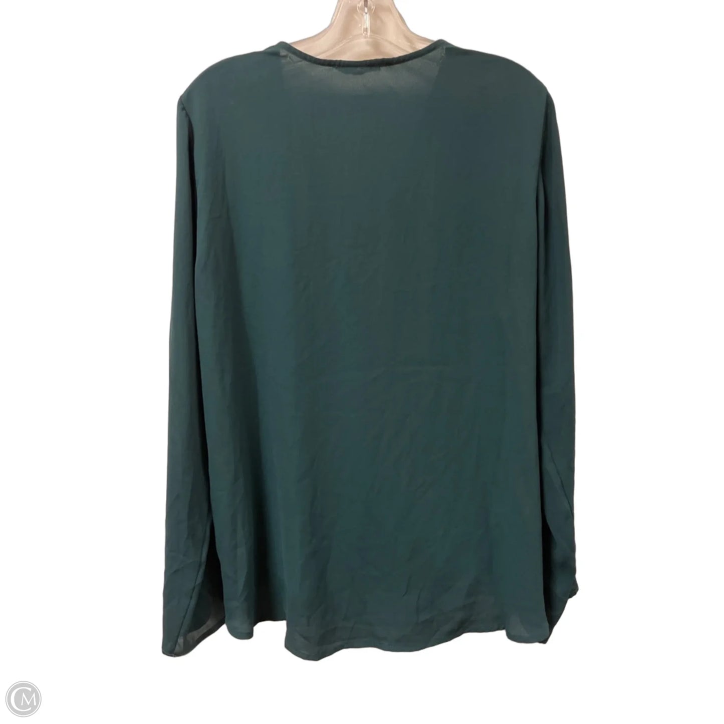 Top Long Sleeve By Pleione In Green, Size: L