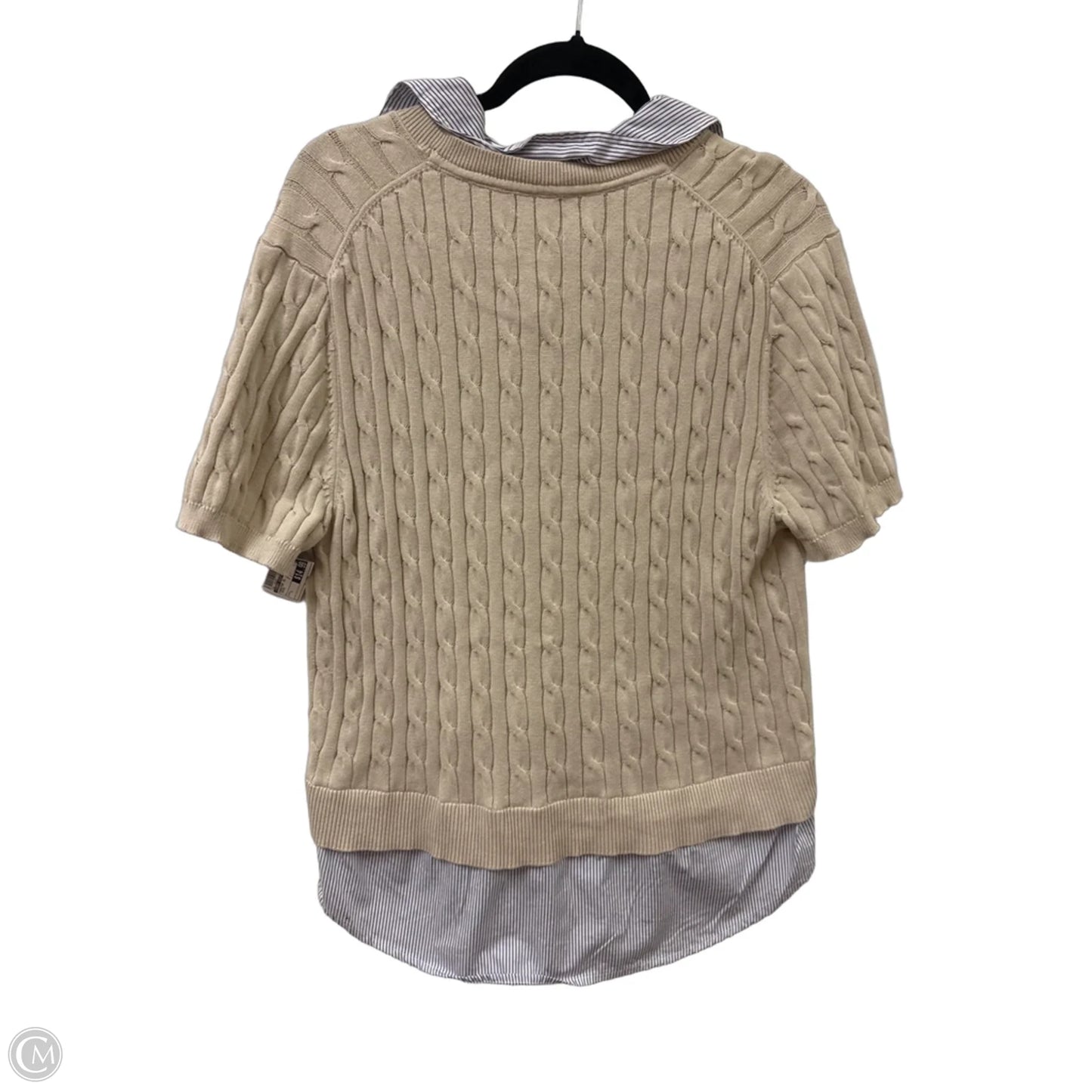 Sweater Short Sleeve By Tommy Hilfiger In Cream, Size: L