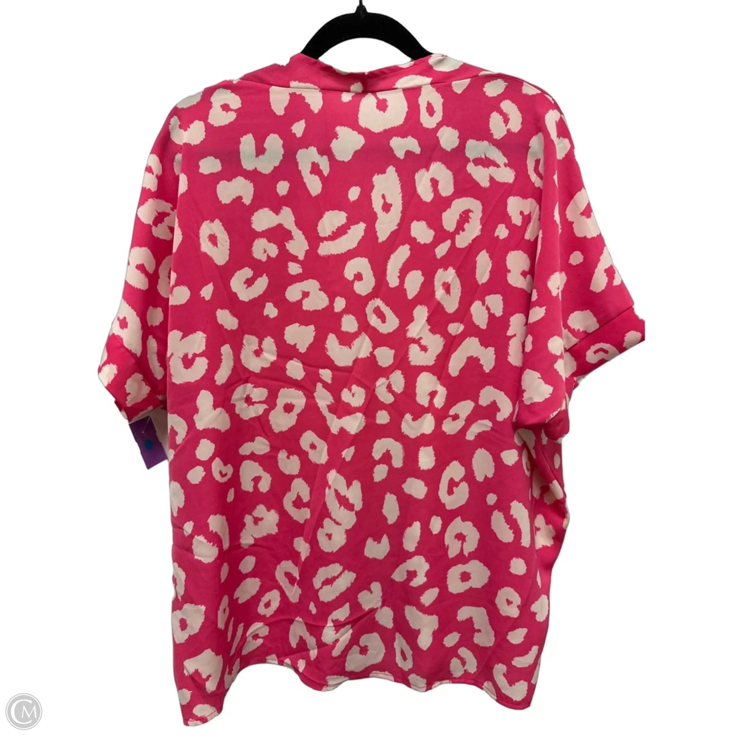 Top Short Sleeve By Jodifl In Pink & White, Size: M