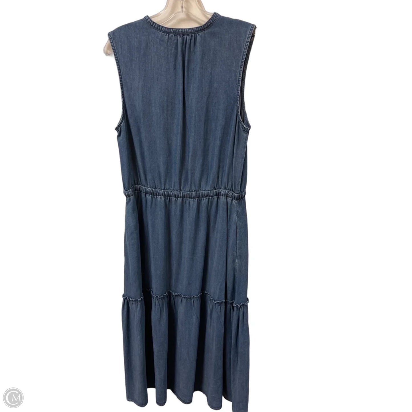 Dress Casual Midi By Lands End In Blue, Size: M