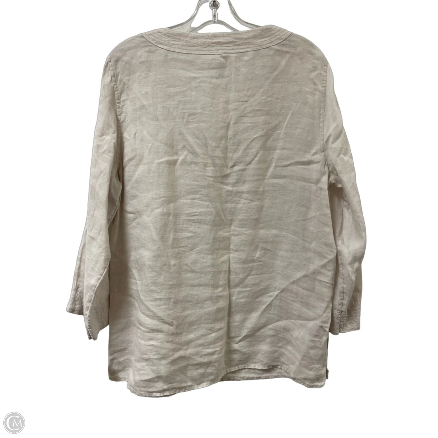 Top Long Sleeve By Sigrid Olsen In Cream, Size: L