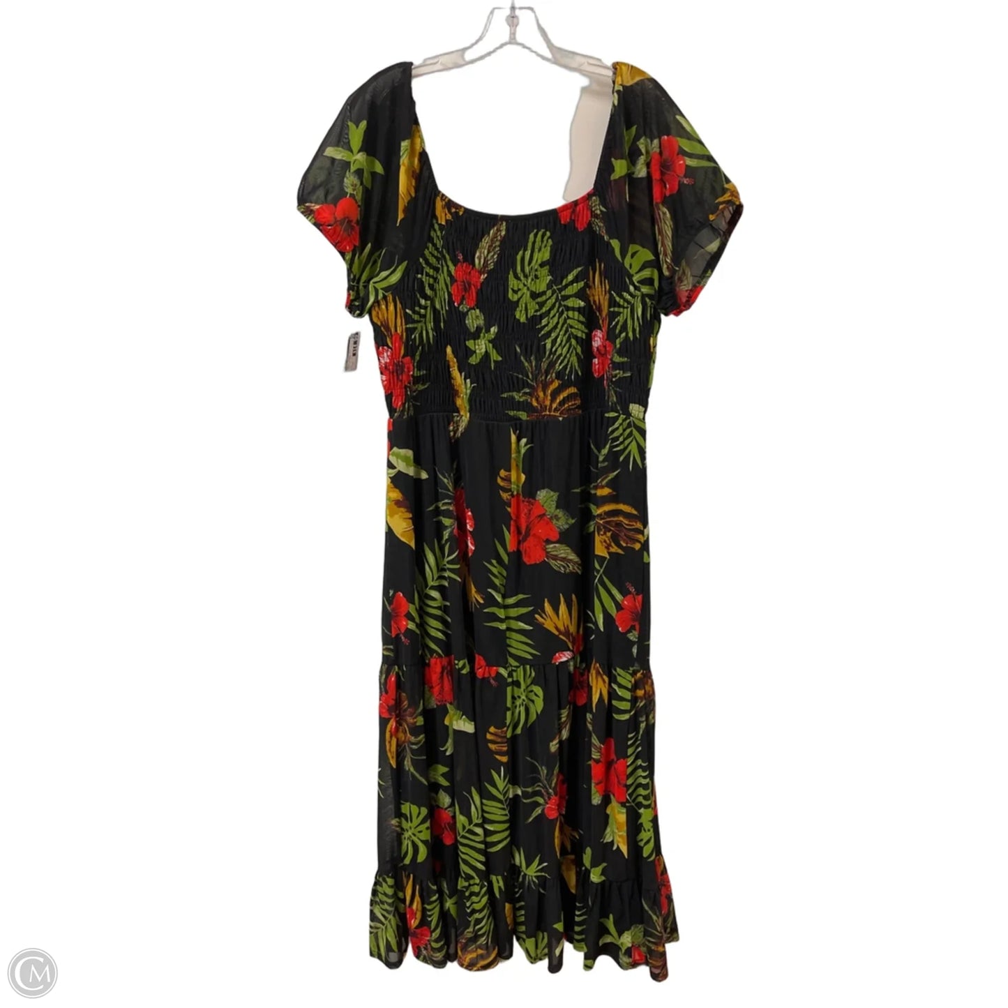 Dress Casual Maxi By Siren Lily In Tropical Print, Size: 1x
