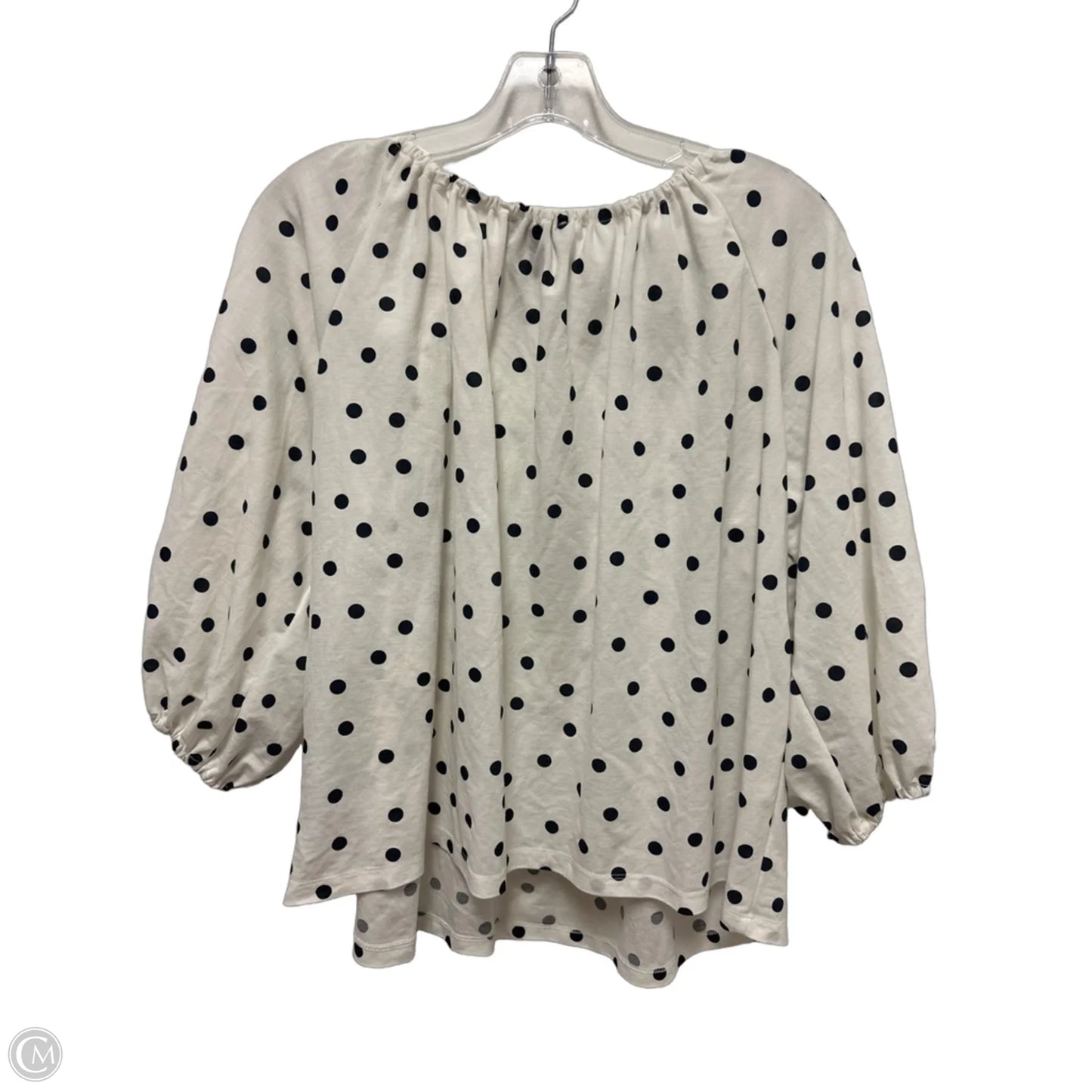 Top Long Sleeve By Premise In Polkadot Pattern, Size: Xl