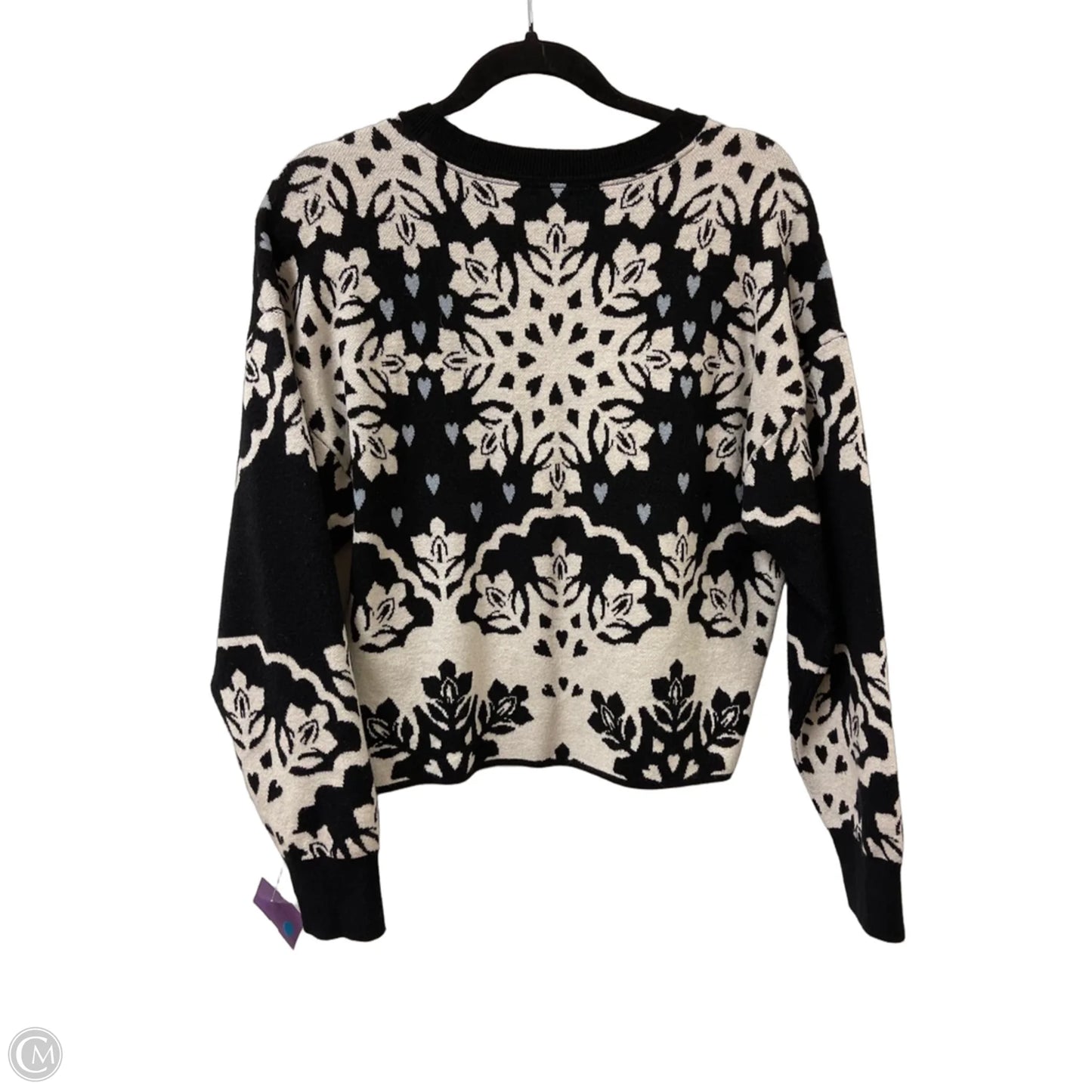 Sweater By Maeve In Black & White, Size: M