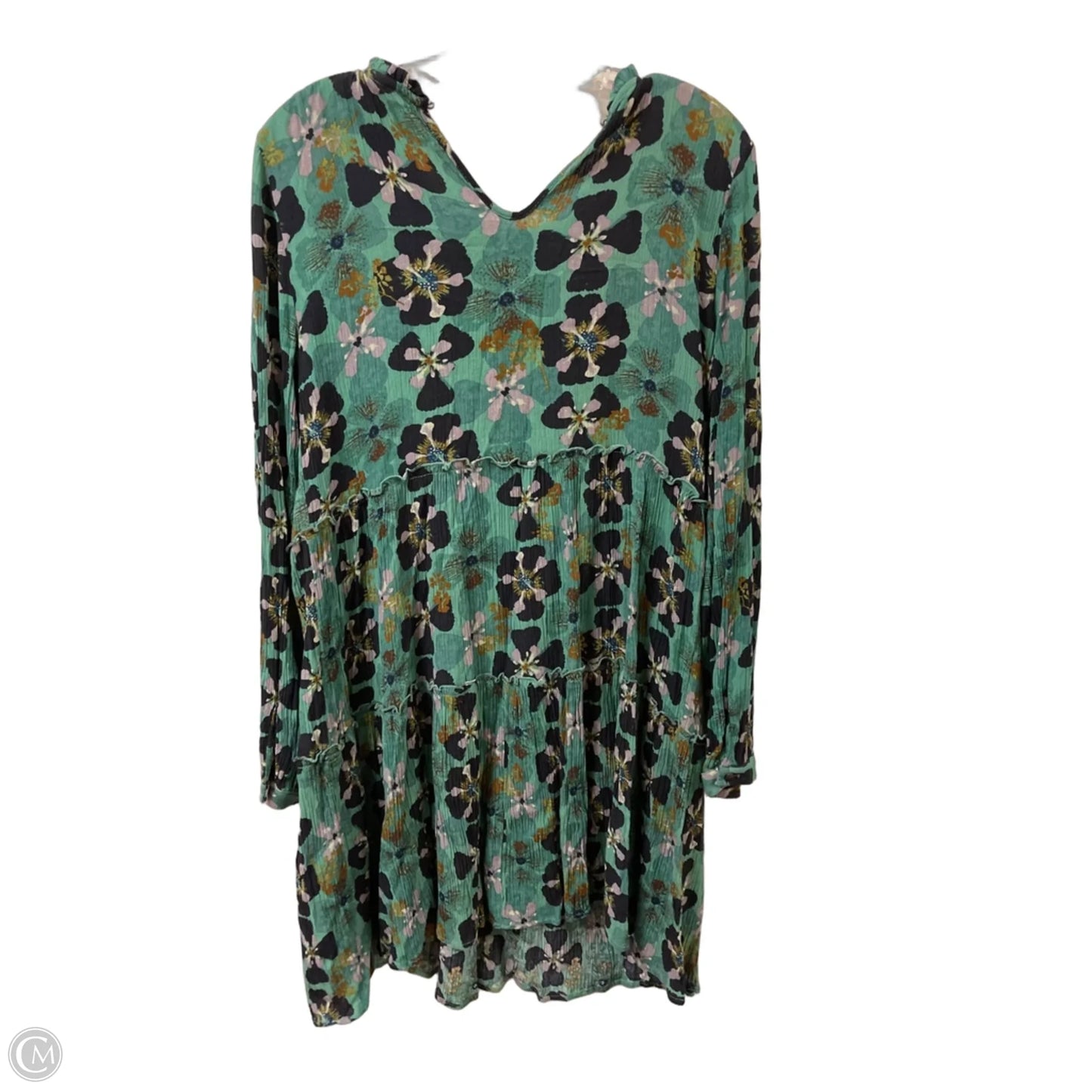 Dress Casual Short By Knox Rose In Green & Purple, Size: S