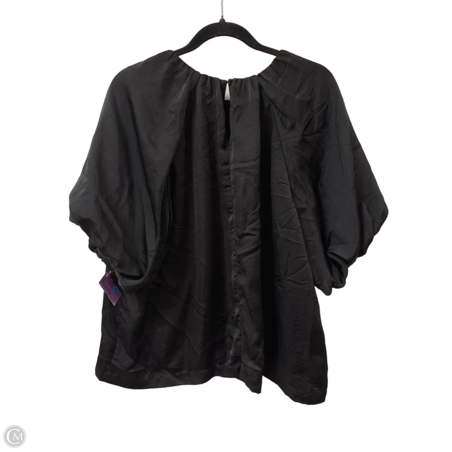 Top Short Sleeve By Ann Taylor In Black, Size: Xl