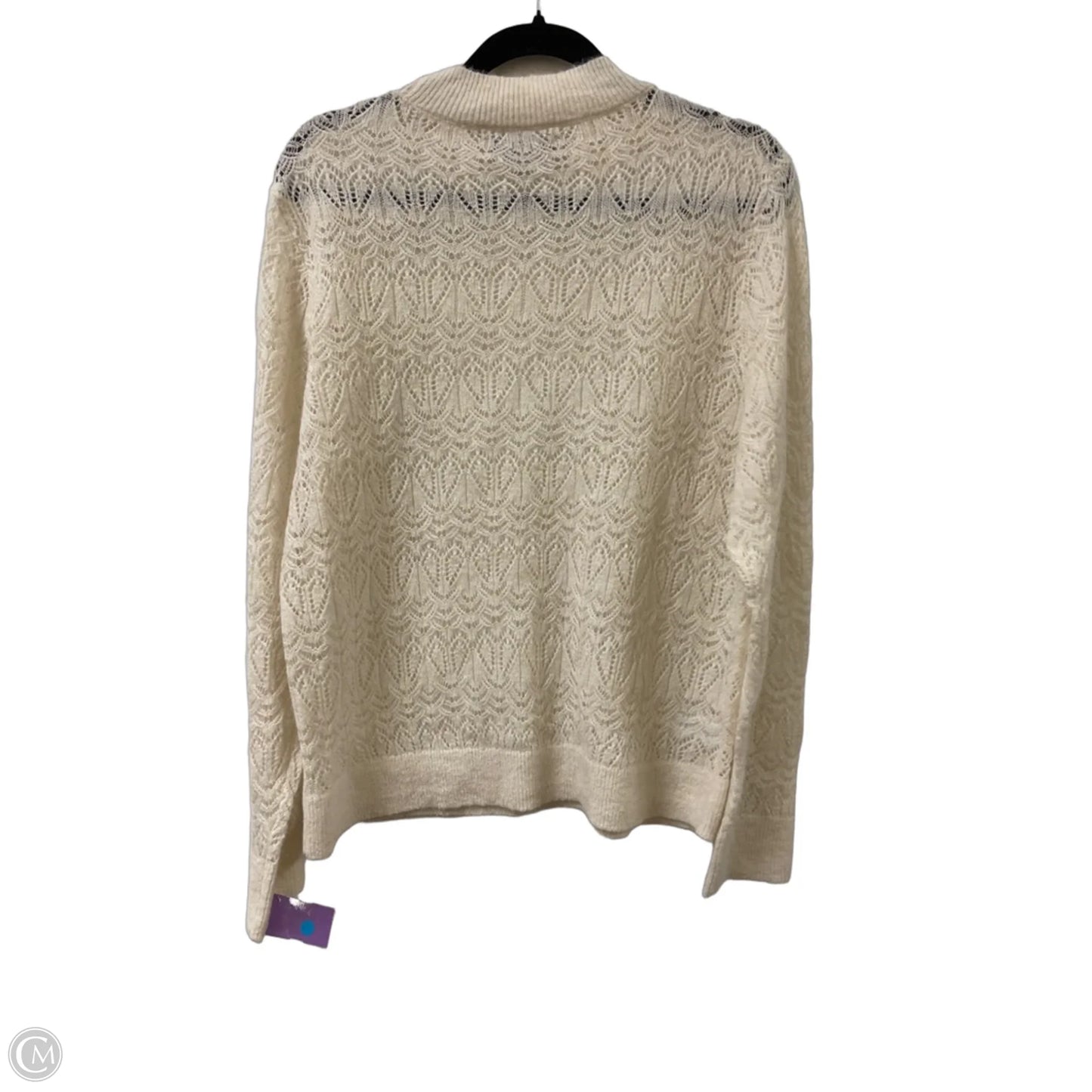 Sweater By Loft In Cream, Size: 1x